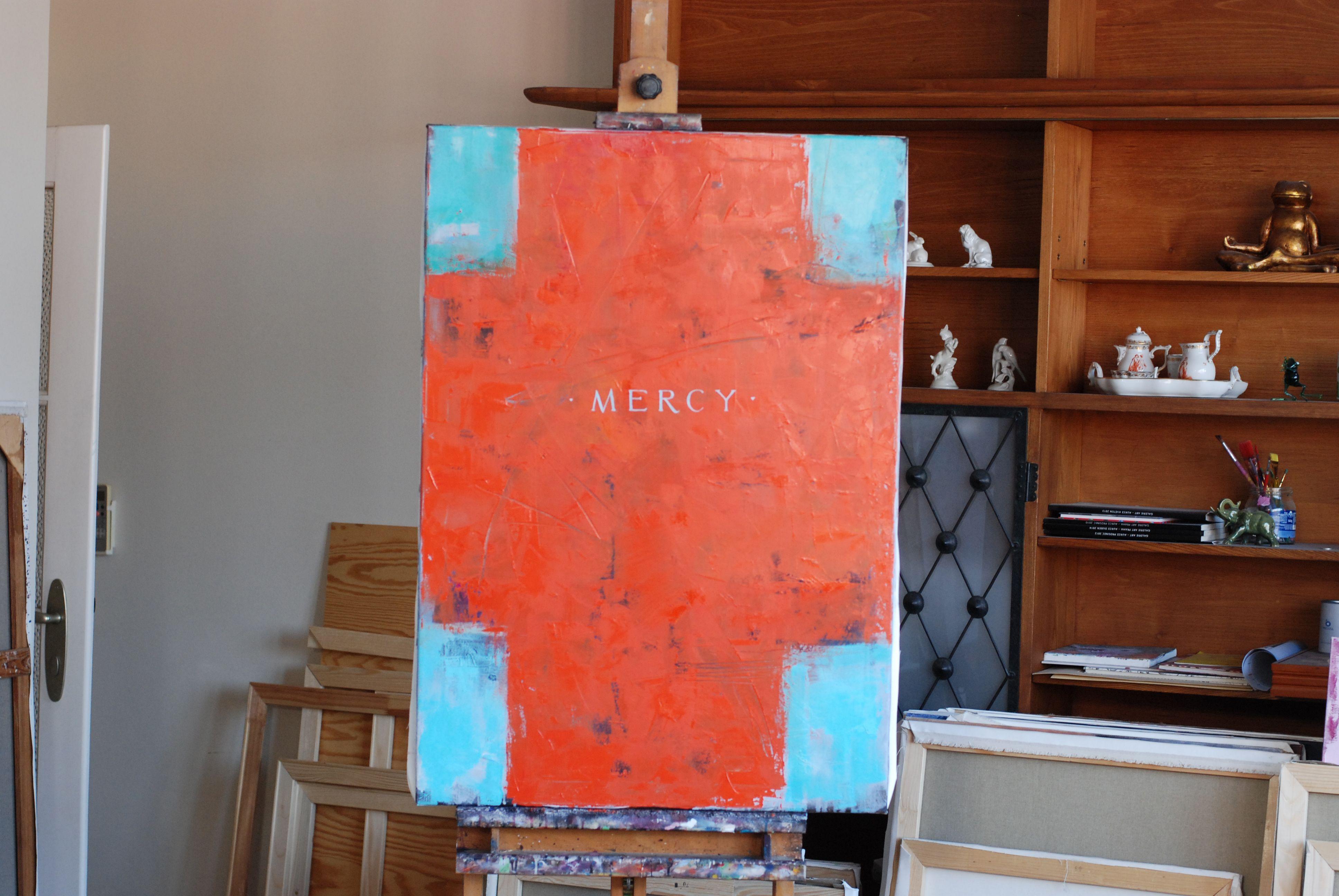 Mercy., Pittura, Olio su tela - Painting di Igor Shulman