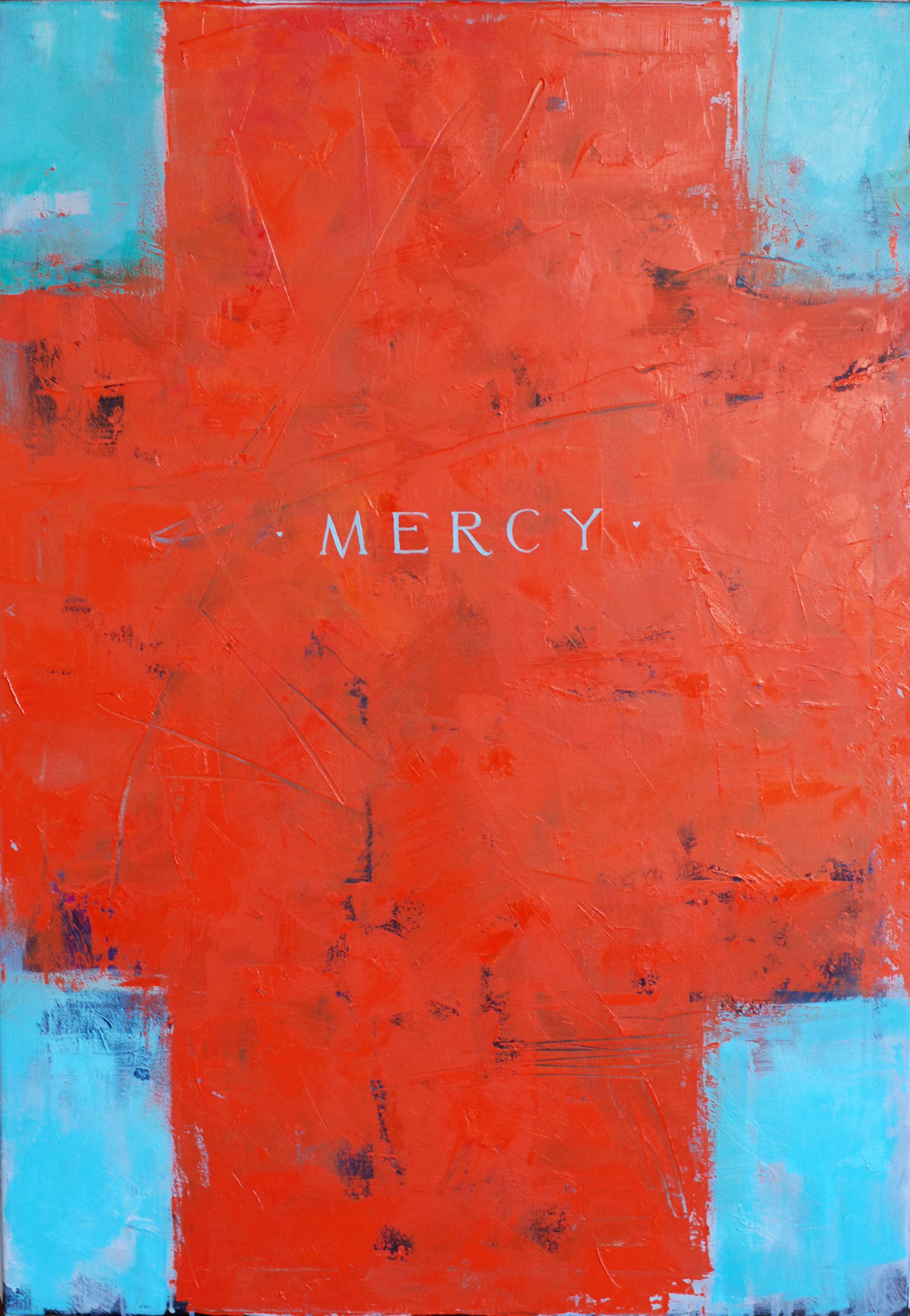 Abstract Painting di Igor Shulman - Mercy., Pittura, Olio su tela