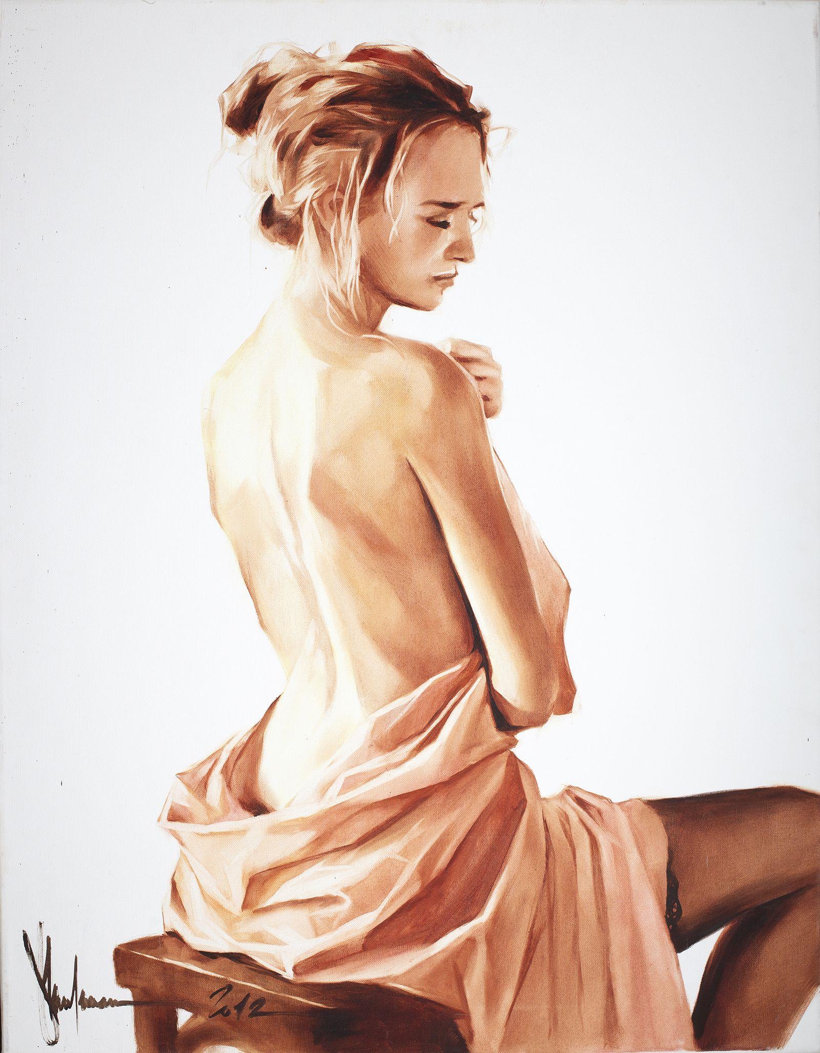 Modesty., Gemälde, Öl auf Leinwand – Painting von Igor Shulman
