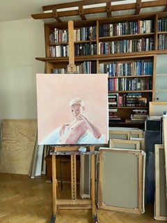Rosa Leben., Gemälde, Öl auf Leinwand