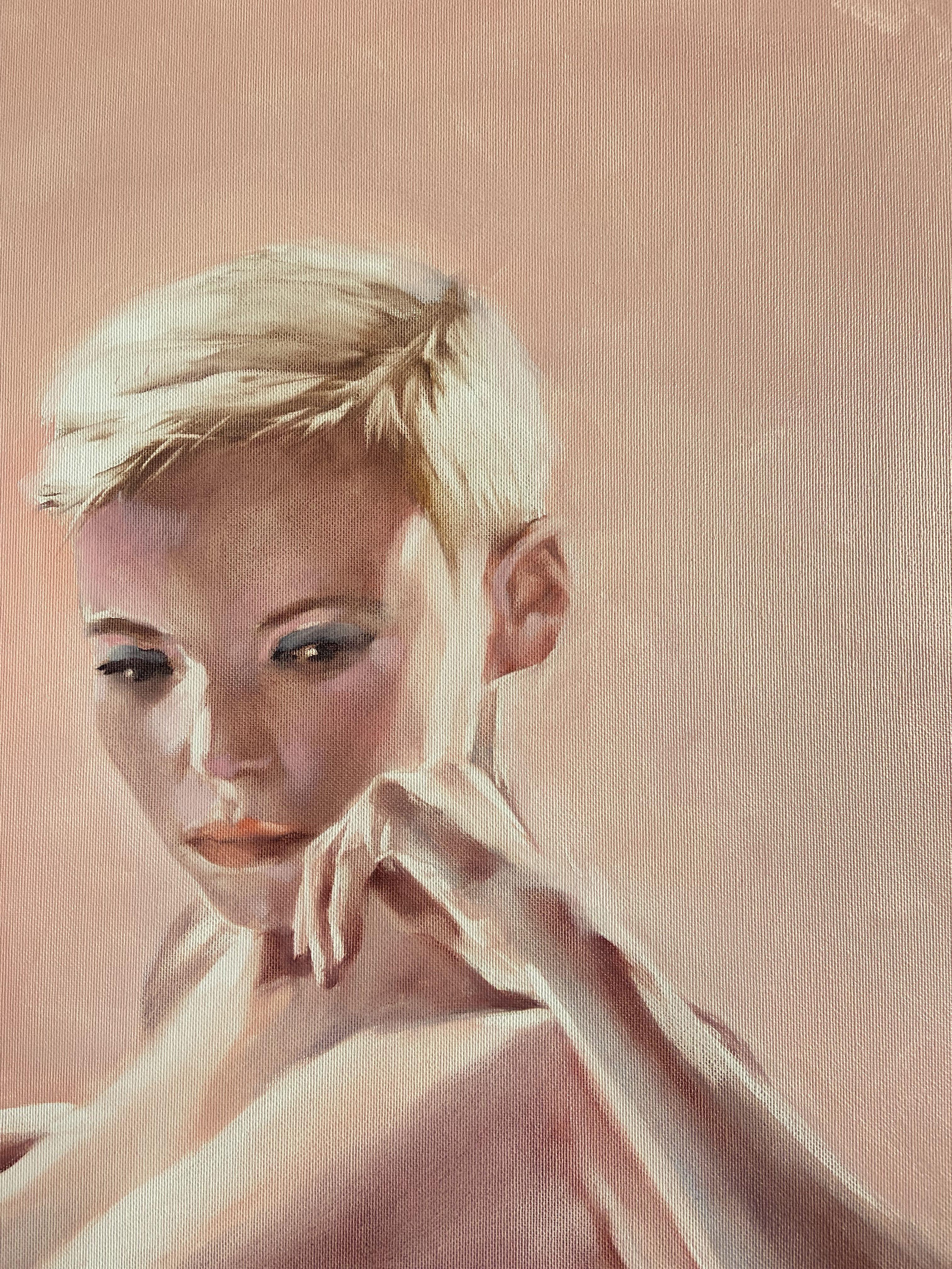 Pink life., Painting, Oil on Canvas For Sale 1