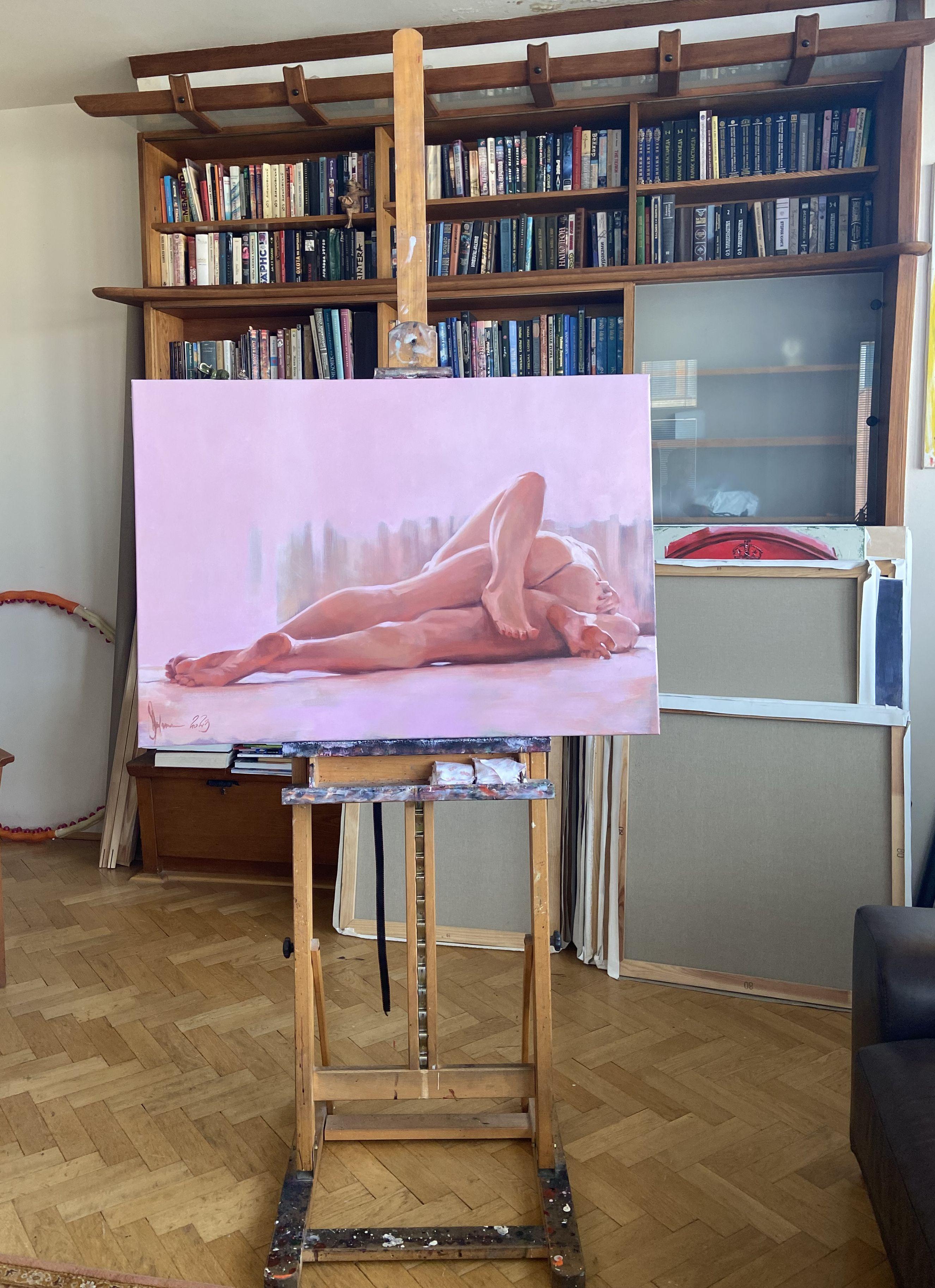 Rosa Morgen, Gemälde, Öl auf Leinwand (Zeitgenössisch), Painting, von Igor Shulman