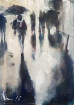 Rainy sketch., Painting, Oil on Canvas