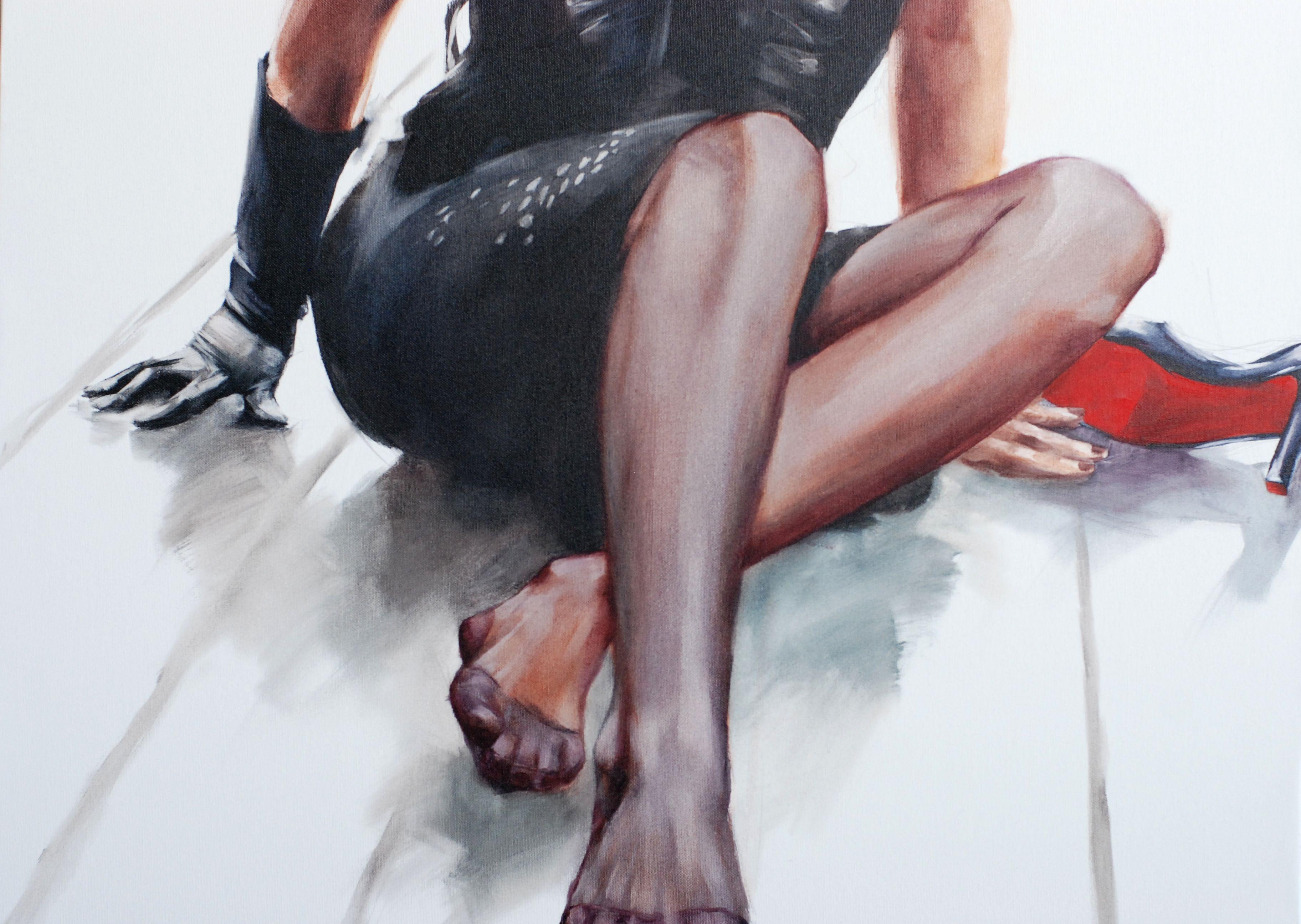 This is another piece from the endless After Party series.  This series originated over 10 years ago. I used to number works within a series. But then I got confused and lost count.  What do you think this picture is about? About a casually dressed