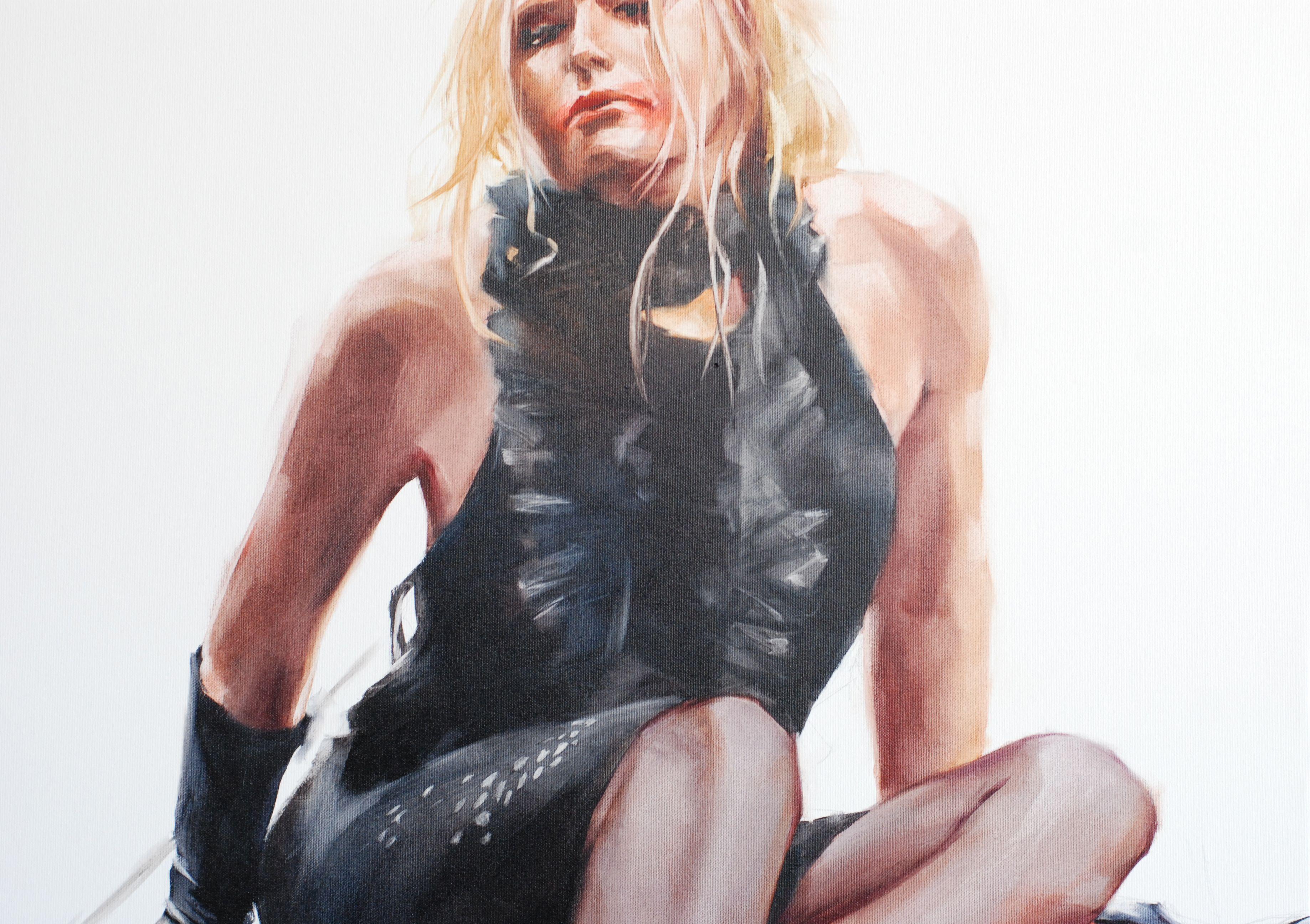 Red lipstick., Painting, Oil on Canvas For Sale 1