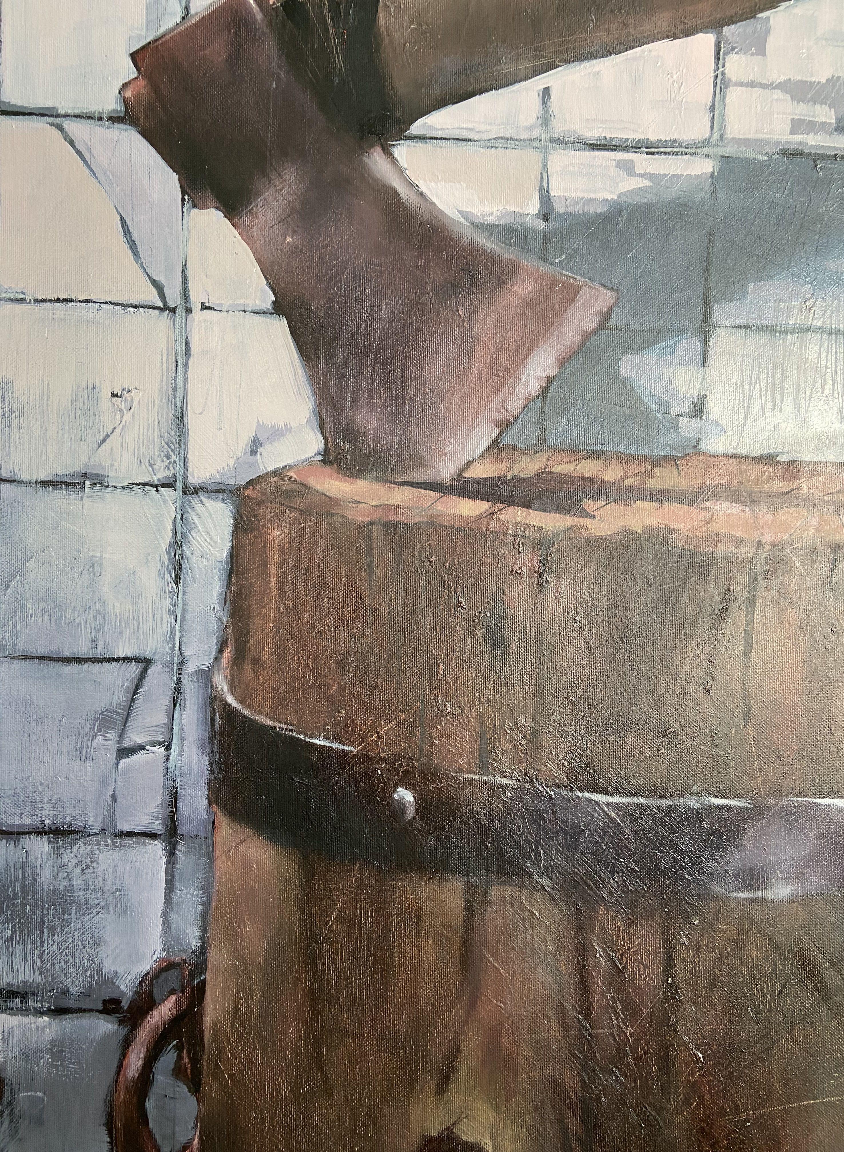 Retribution, Gemälde, Öl auf Leinwand im Angebot 1