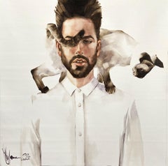 Peinture, huile sur toile, « The degree of trust »
