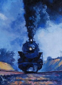 The power of steam., Painting, Oil on Canvas