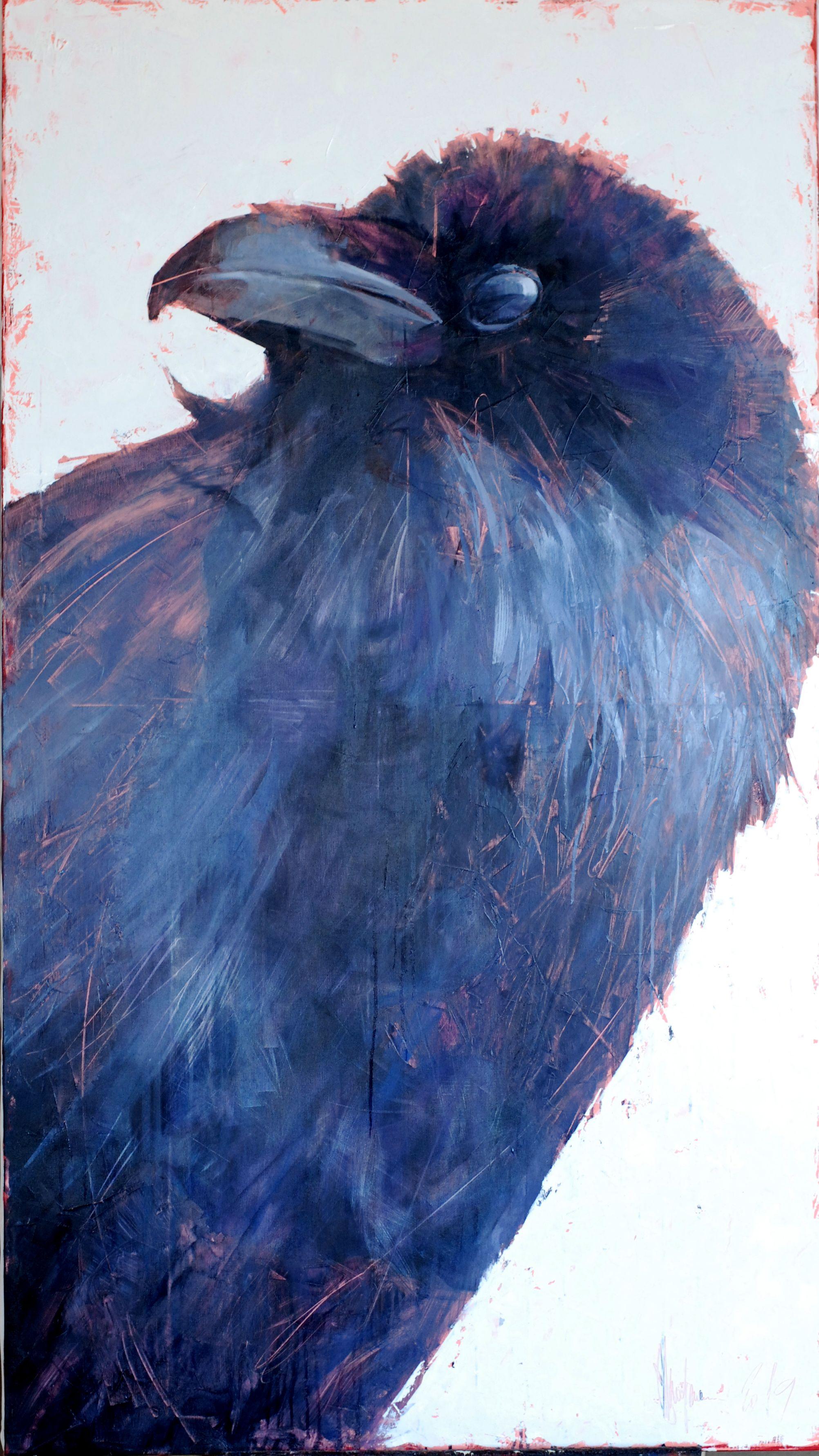 Die Welt der Vögel. Jackdaw Barbara, Gemälde, Öl auf Leinwand – Painting von Igor Shulman