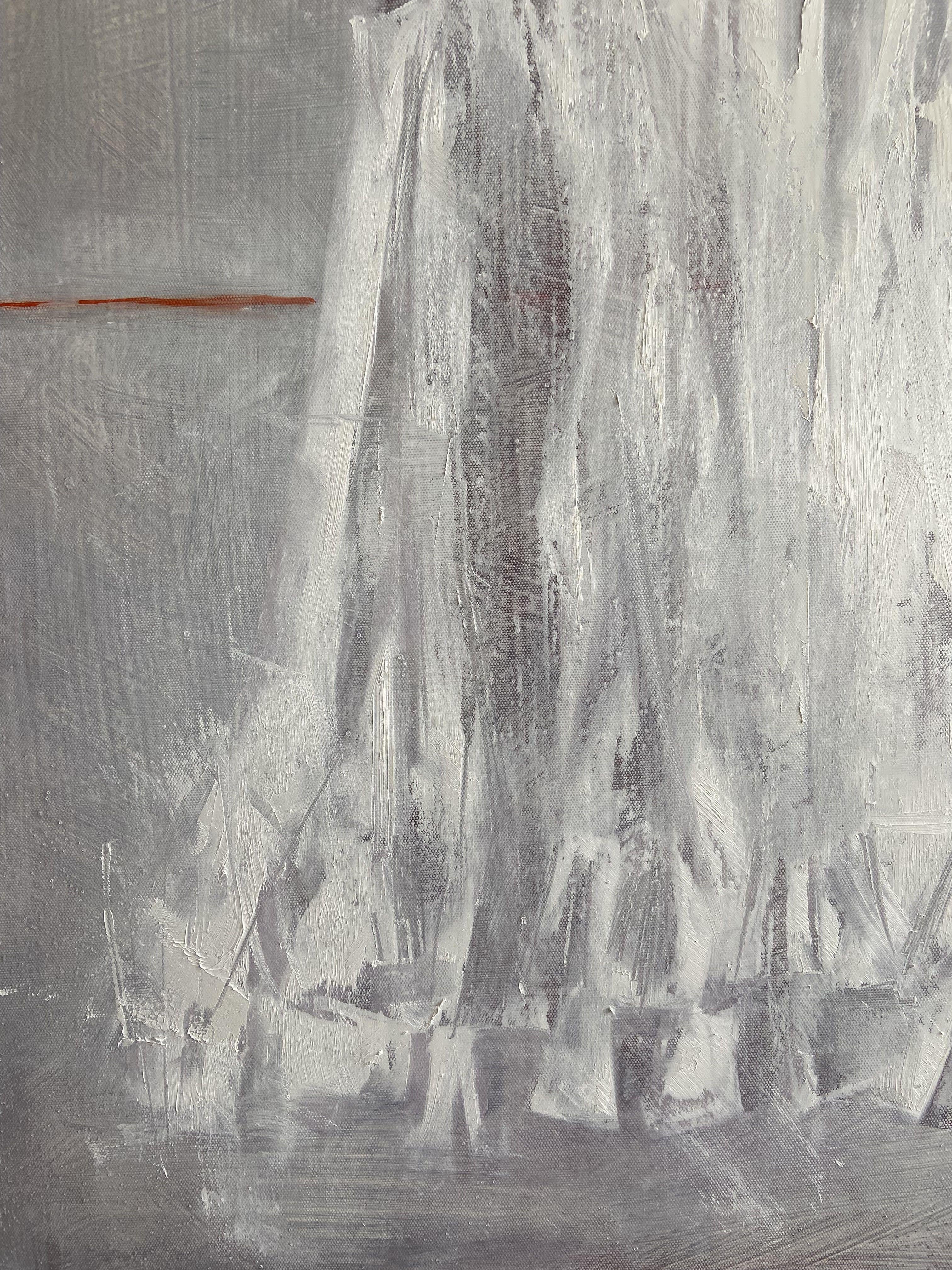 Thin red line 3., Painting, Oil on Canvas For Sale 4