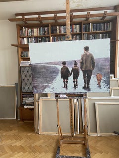 Walk., Gemälde, Öl auf Leinwand