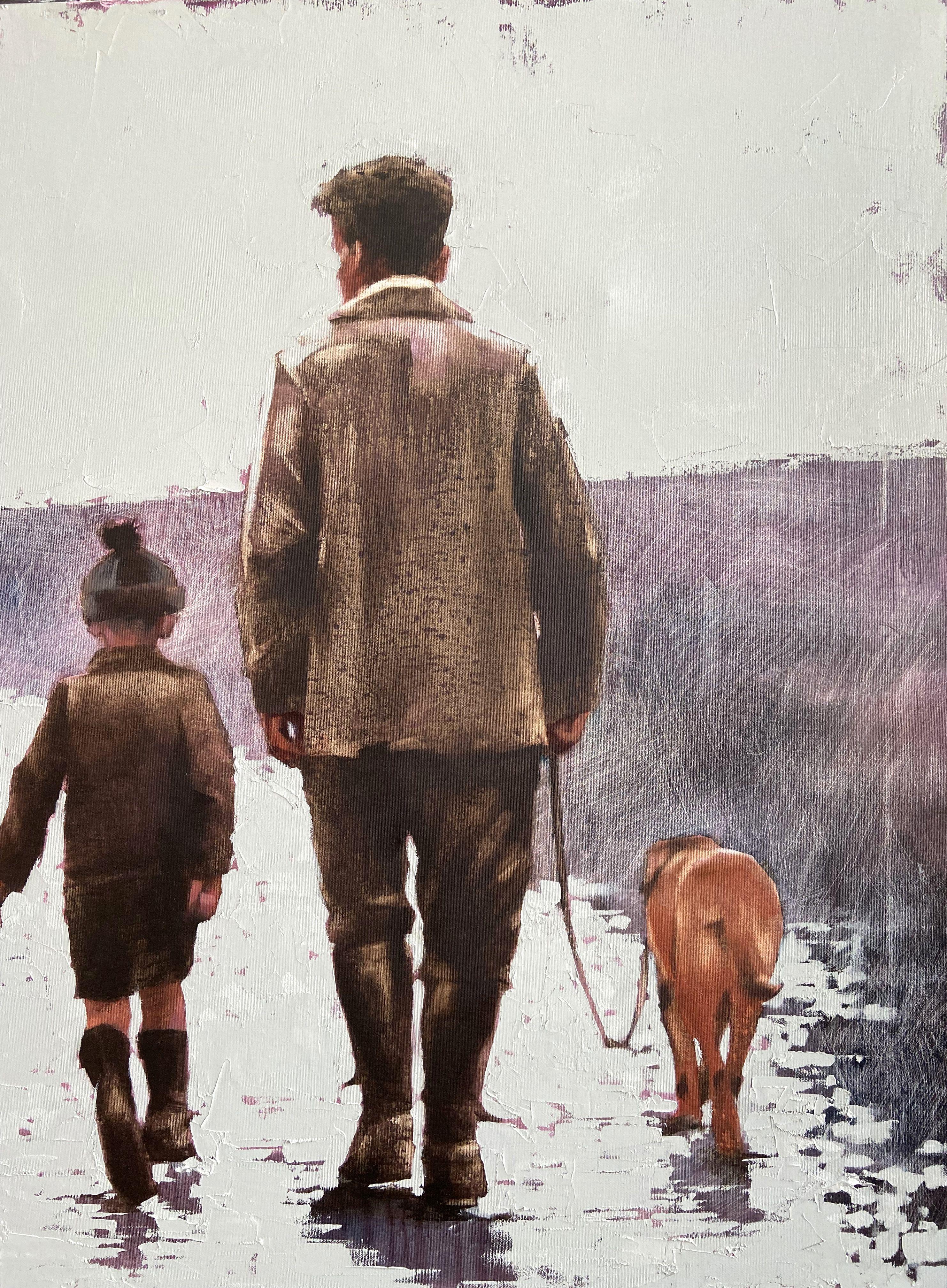 La scène la plus simple et la plus naturelle de la vie. Les hommes en promenade. La vie paisible de tous les jours. Quoi de plus simple et de plus touchant. Une véritable entreprise d'hommes.  Pourquoi ne commençons-nous à l'apprécier qu'après la