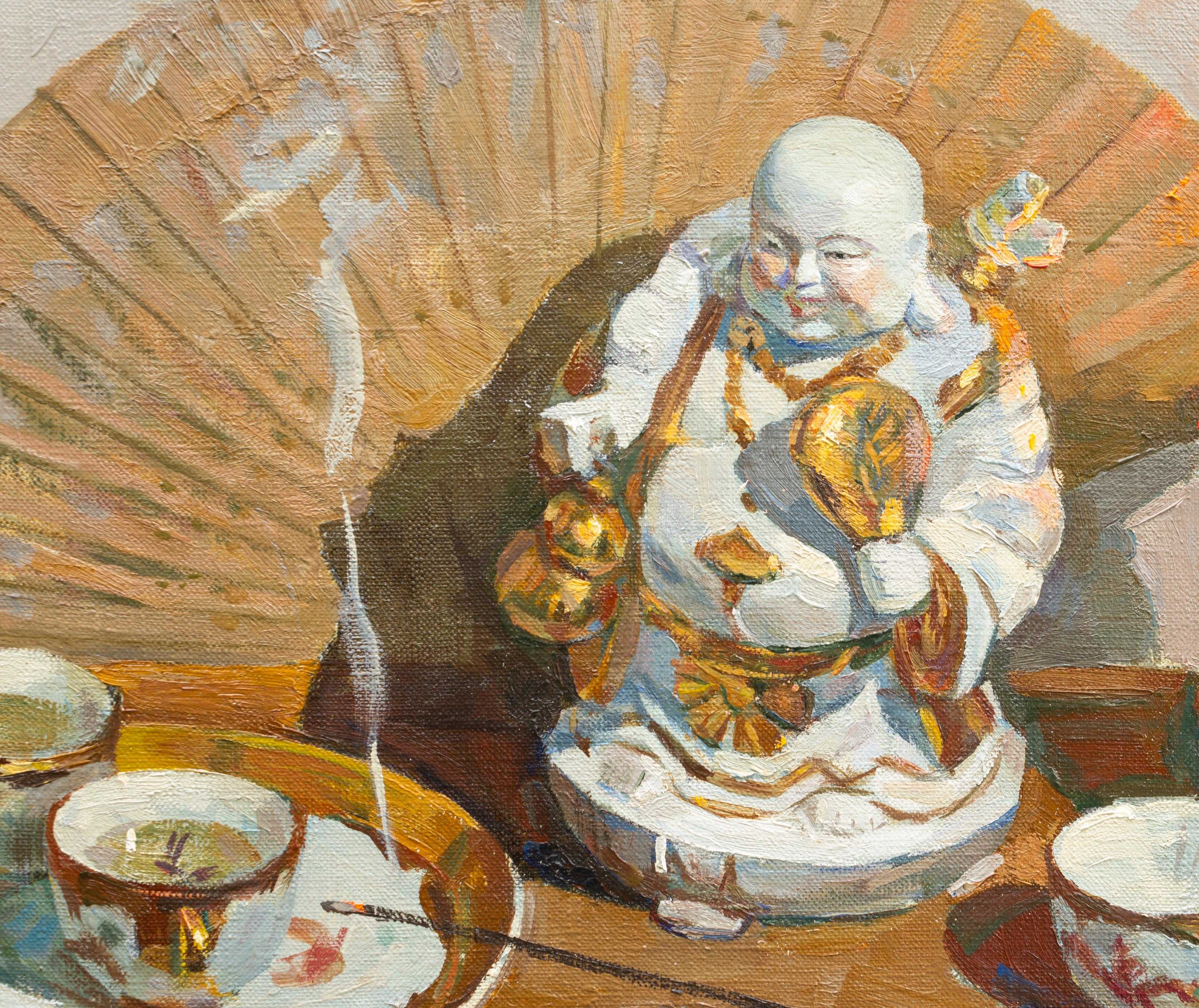 Té verde - Still-Life Painting Marrón de Igor Sventitski