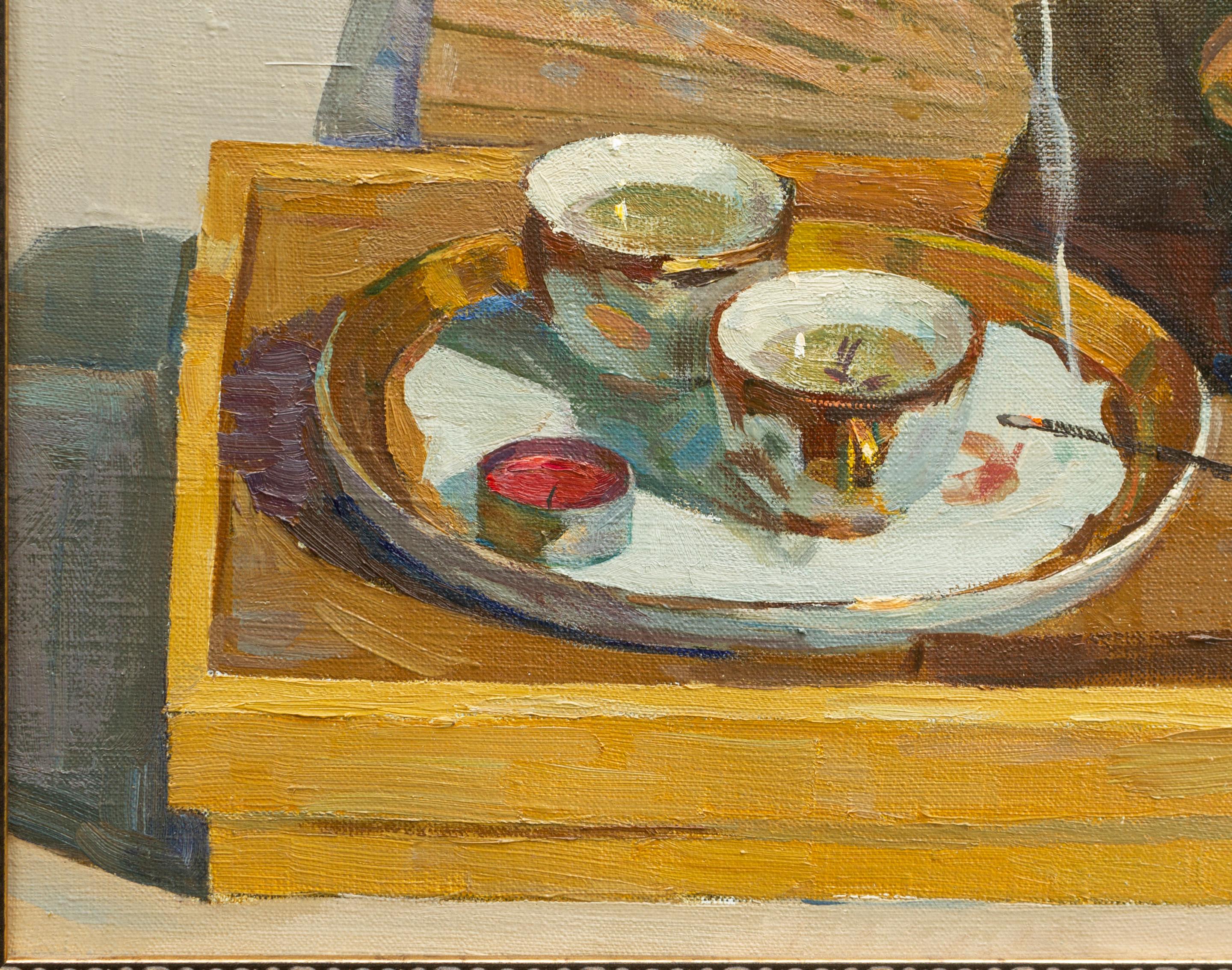 Pintura original al óleo sobre lienzo, bodegón pintado con luz natural. Esta obra de arte está pintada en lienzo de lino fino de alta calidad y se vende sin enmarcar, ya tensada y lista para colgar con un gancho en la parte posterior. Firmado en el