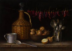 Still Life with Onions and Hot Peppers     