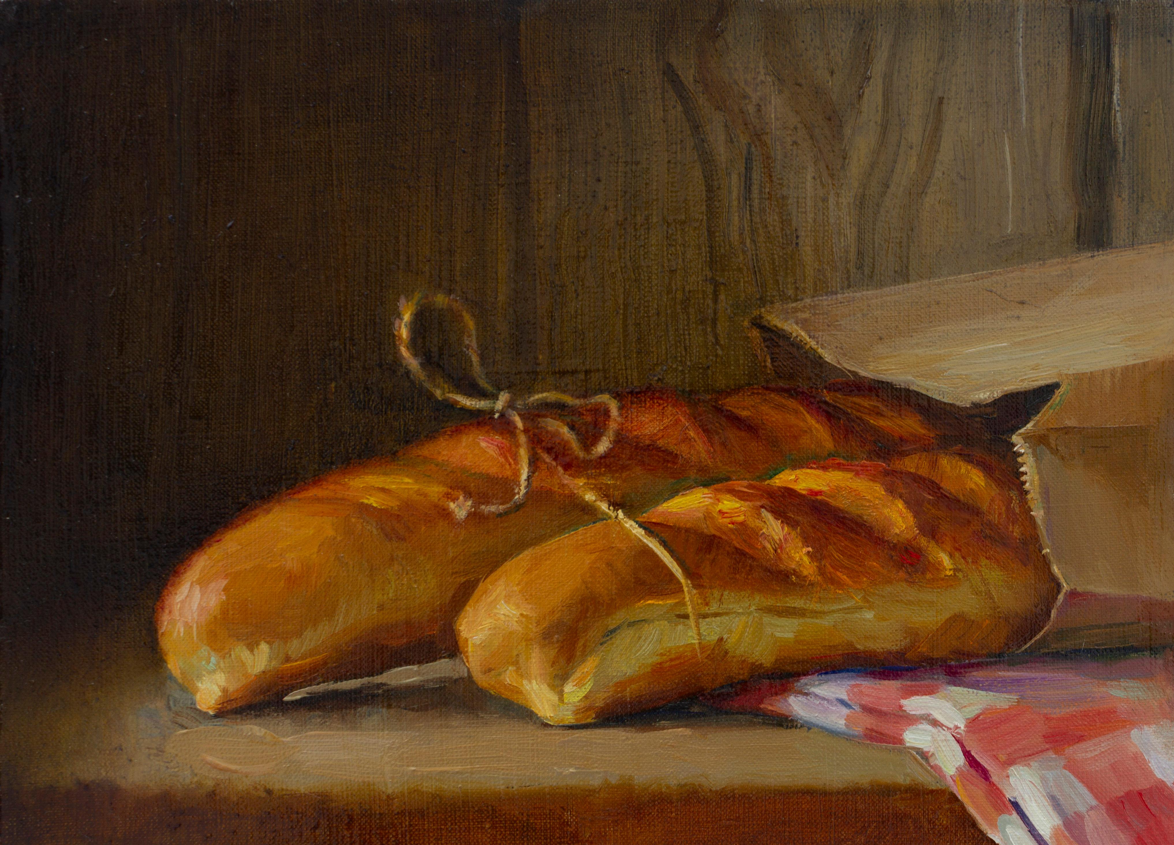 Warm bread - Realist Painting by Igor Sventitski