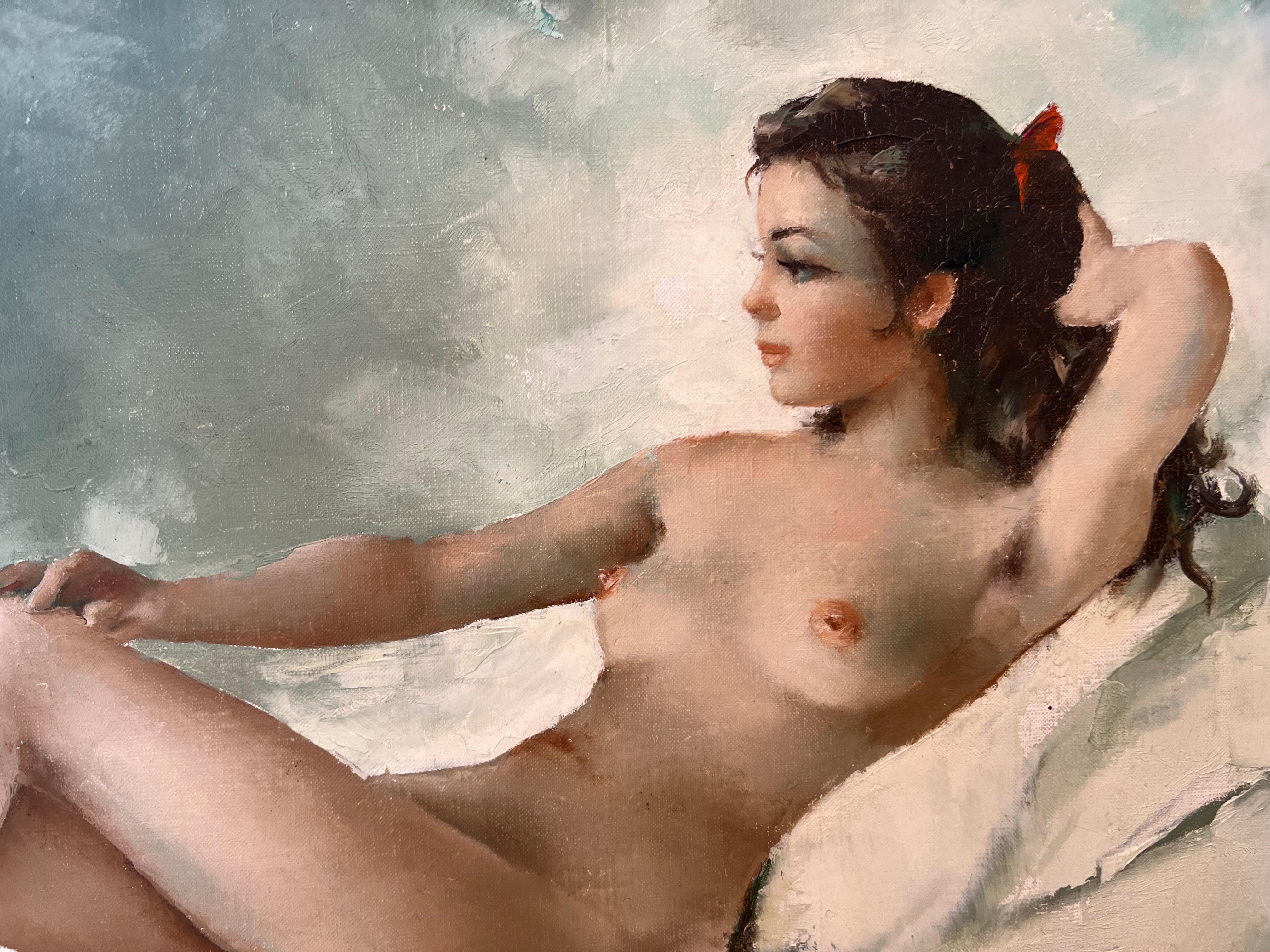 Nudo reclinato - Painting di Igor Talwinski