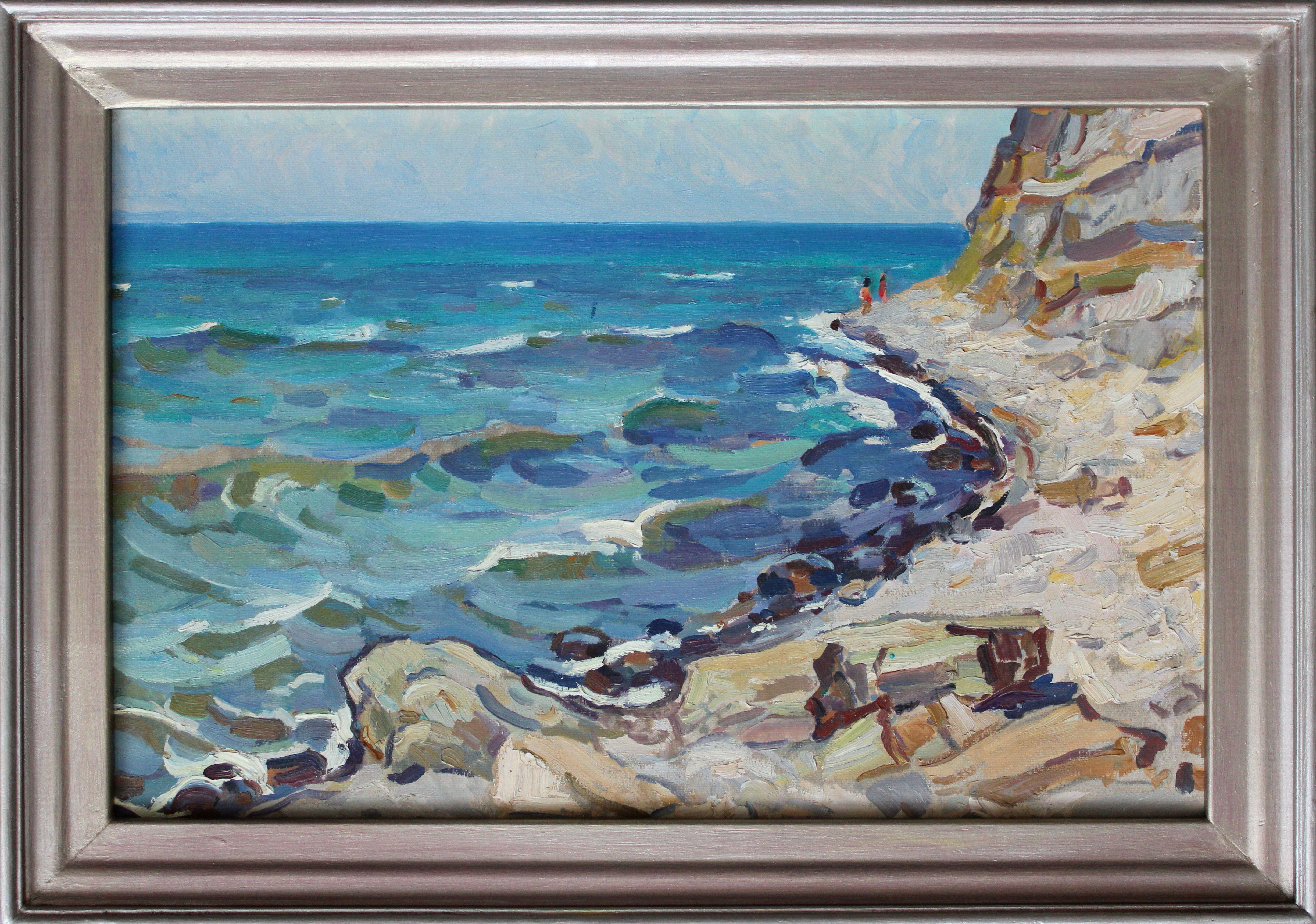 Giornata di vento. 1981, olio su cartone, 40x62 cm - Painting di Igor Vasilyevich Panich