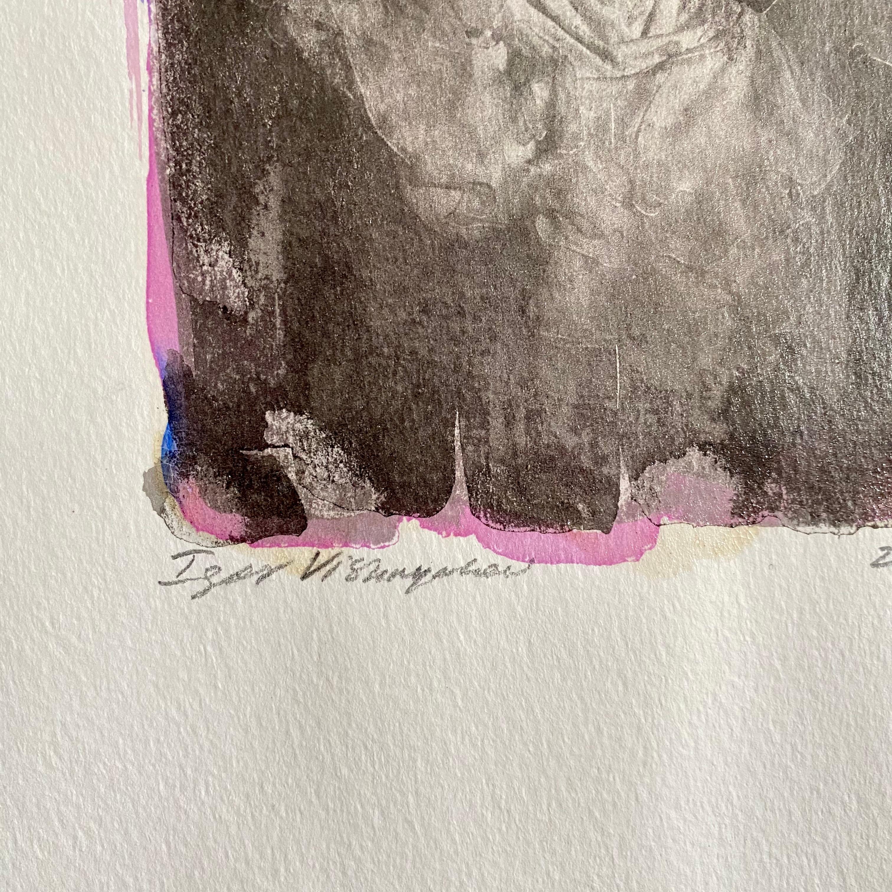 Post Sowjetische Russische Avant Garde Kunst Fotografie Gemischte Medien Kaugummi Arabisch Foto (Konzeptionell), Painting, von Igor Vishnyakov