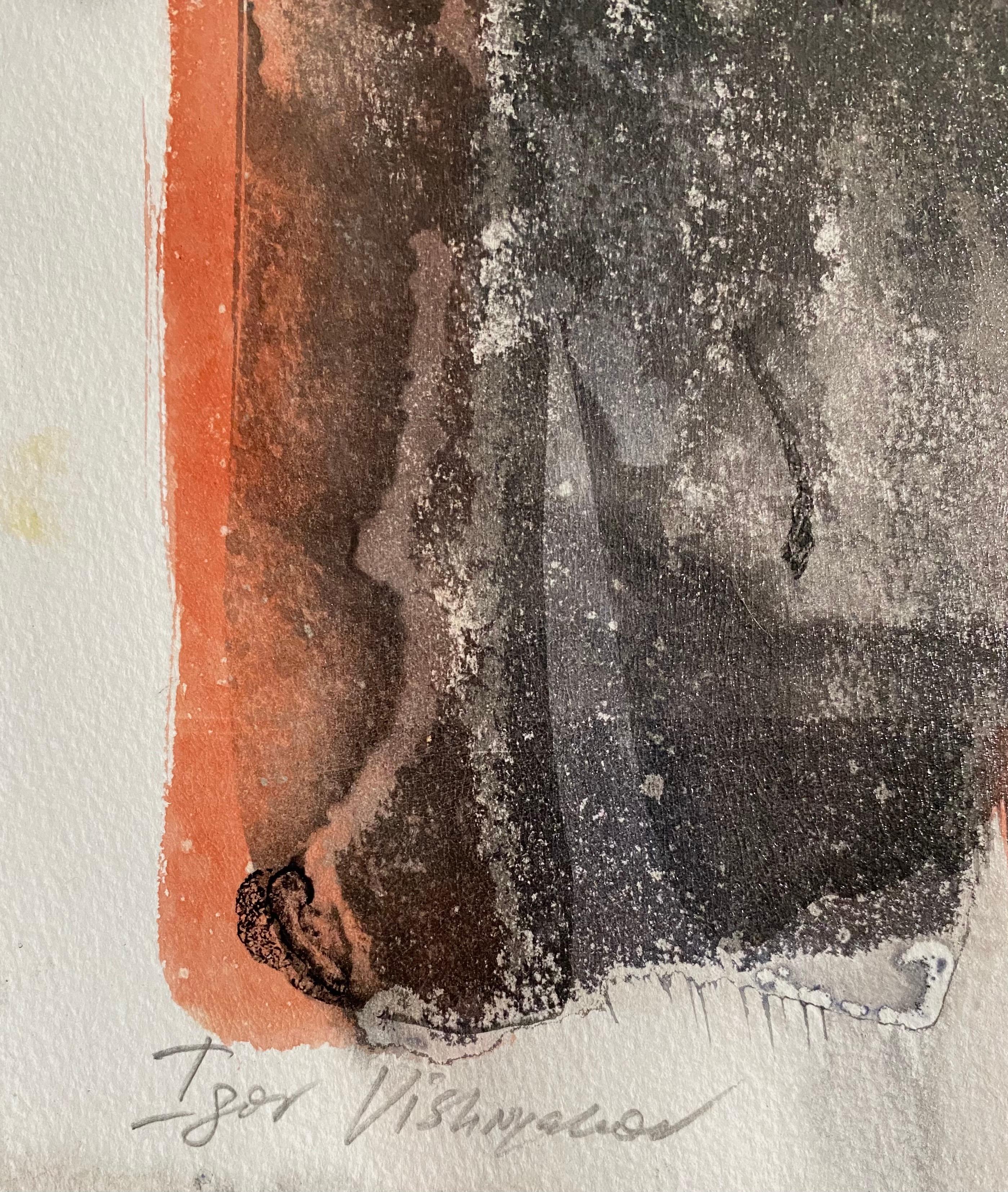 Photographie post-soviétique russe Avant Garde Mixed Media Gum Arabic Photo Painting - Marron Abstract Photograph par Igor Vishnyakov
