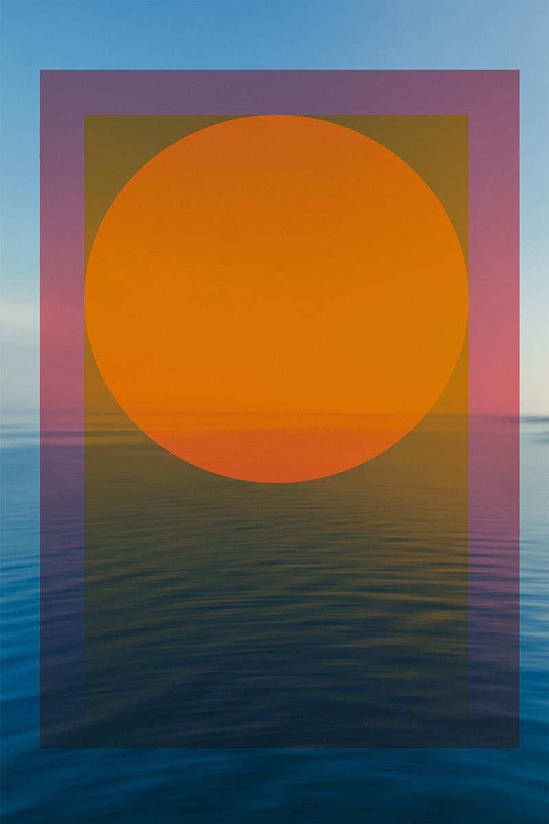 Igor Vitomirov Color Photograph - Seascape and Orange Circle