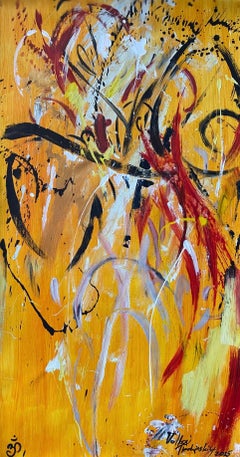 "Calligraphy on yellow"