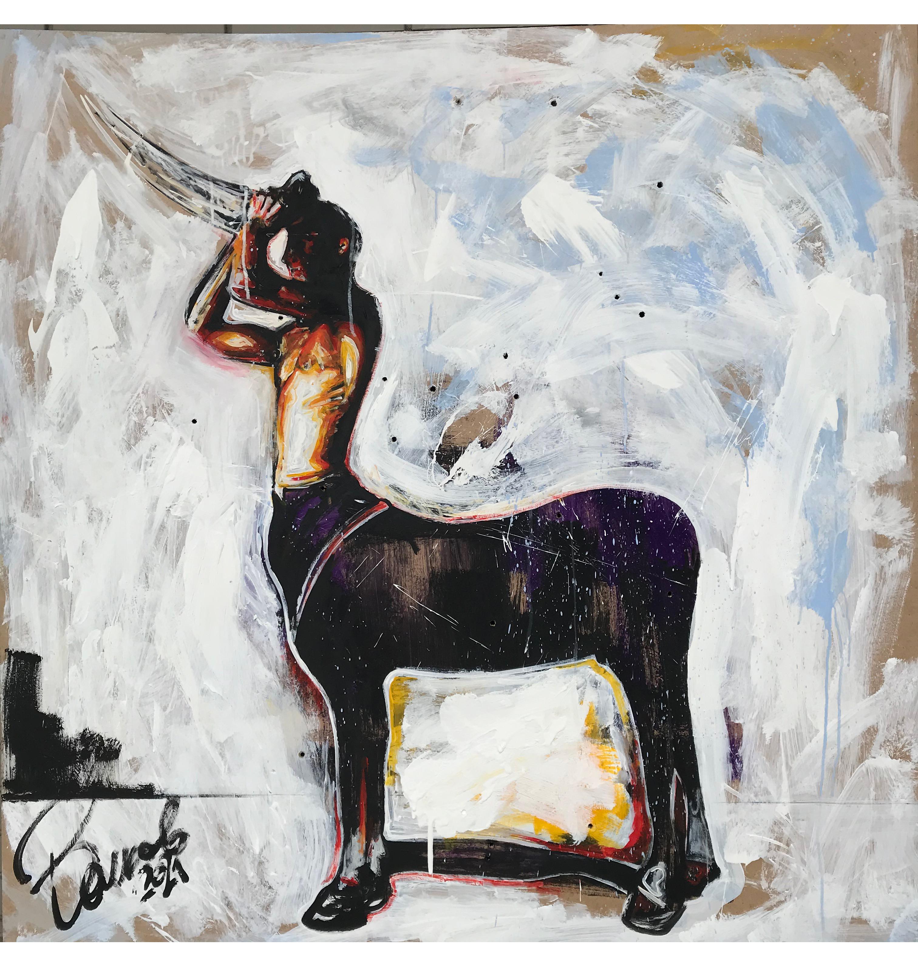 Igor Volkov-Tkachinskiy Figurative Painting – "Zentaur Michael"