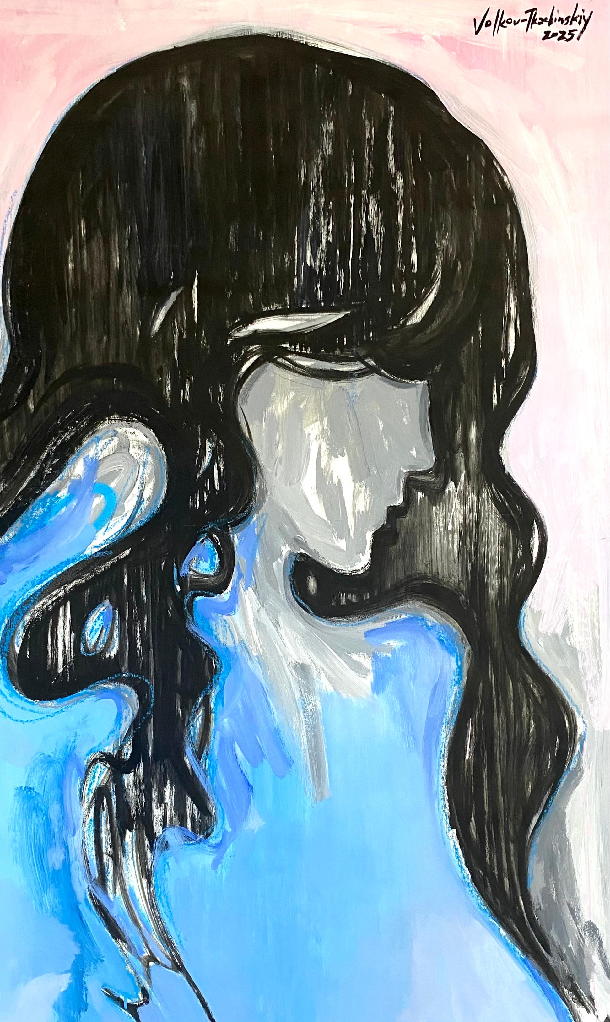Igor Volkov-Tkachinskiy Nude Painting – "Dirty Diana"