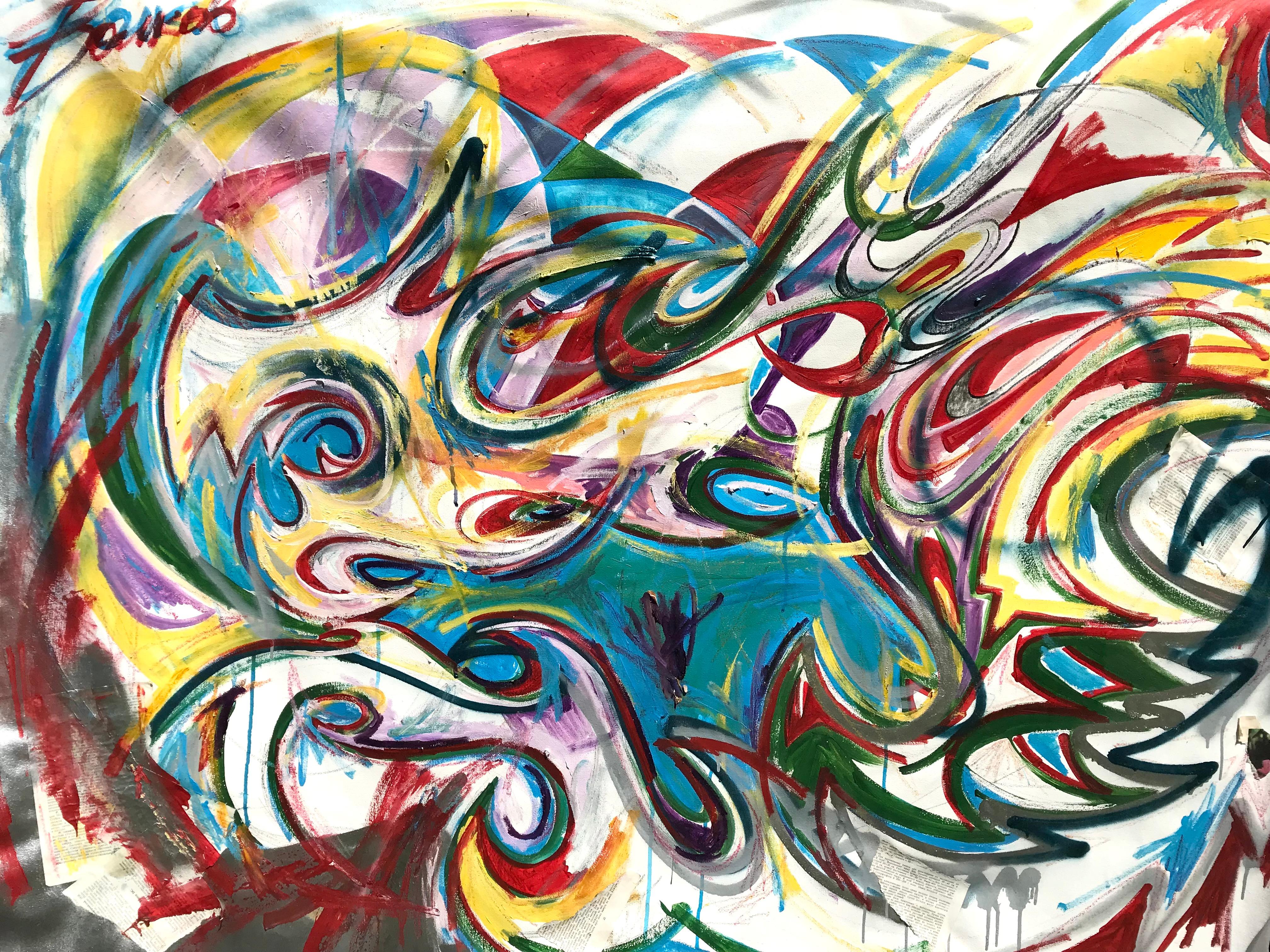 Abstract Painting di Igor Volkov-Tkachinskiy - "Drago mosca"