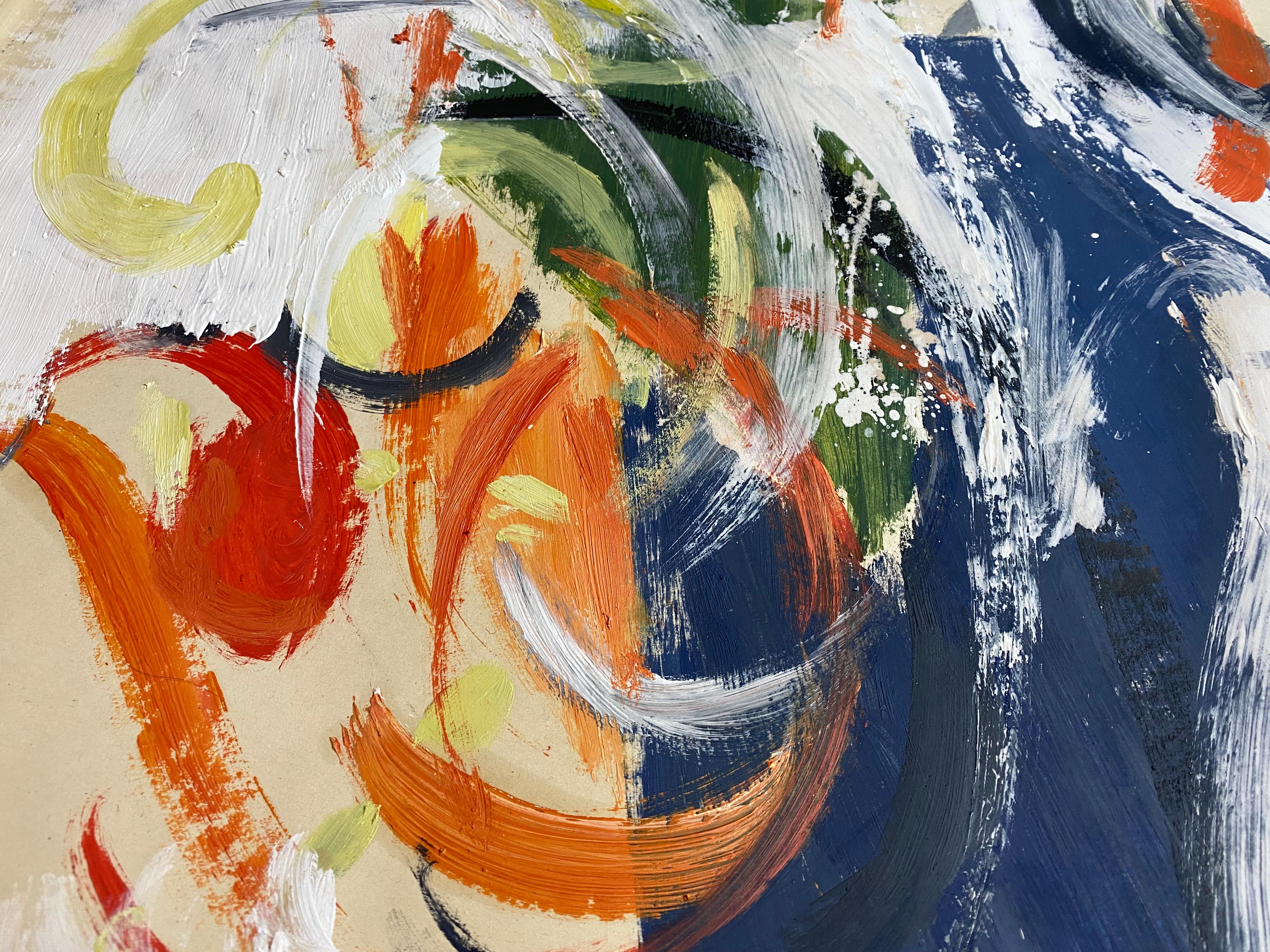 “Heart and mind ” was created during a deeply transformative and challenging stage in the artist’s life — a time of tension between the heart and the mind, and a search for balance amid the pressures of the external world. This painting reflects the