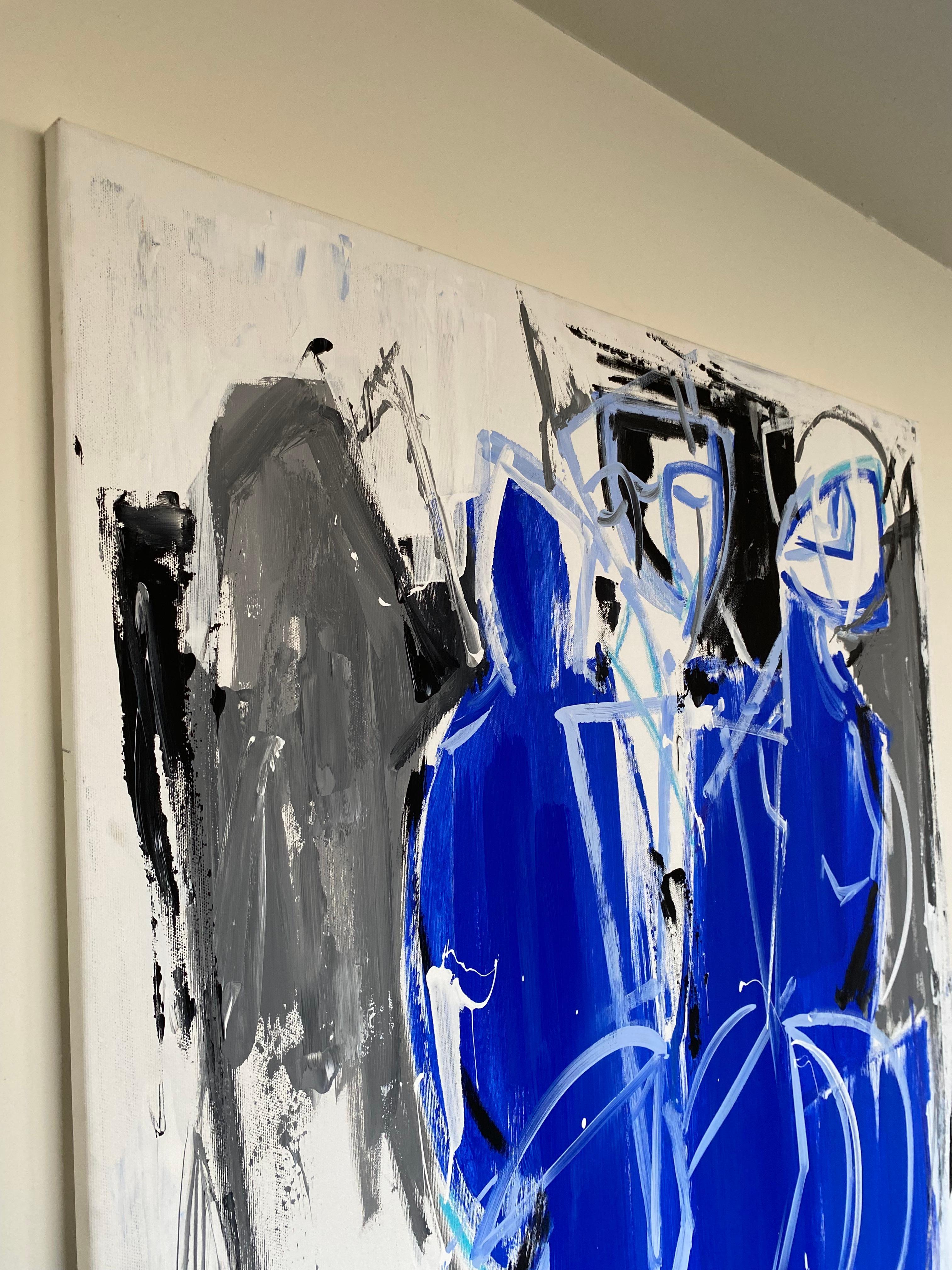 Created in a live performance at the “Rhythms of Light” exhibition at Portal-11, one of Ukraine’s renowned galleries, is a dynamic abstraction that evokes the presence of angelic figures in motion. Ihor Volkov-Tkachynskyi approaches this work as