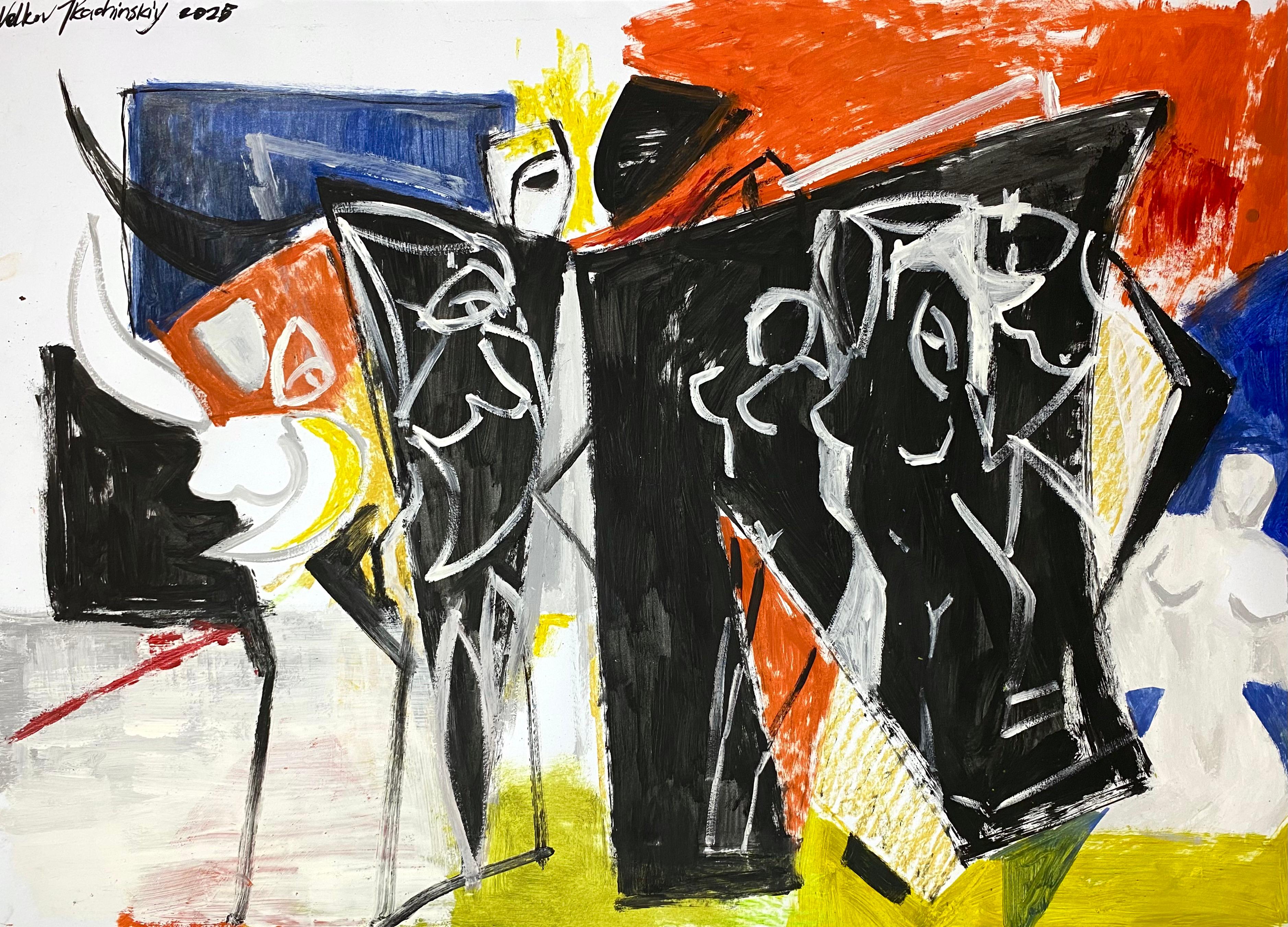 Igor Volkov-Tkachinskiy Abstract Painting – „Hohe und untere Welten“
