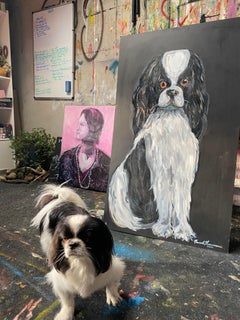 "Japanese dog portrait"