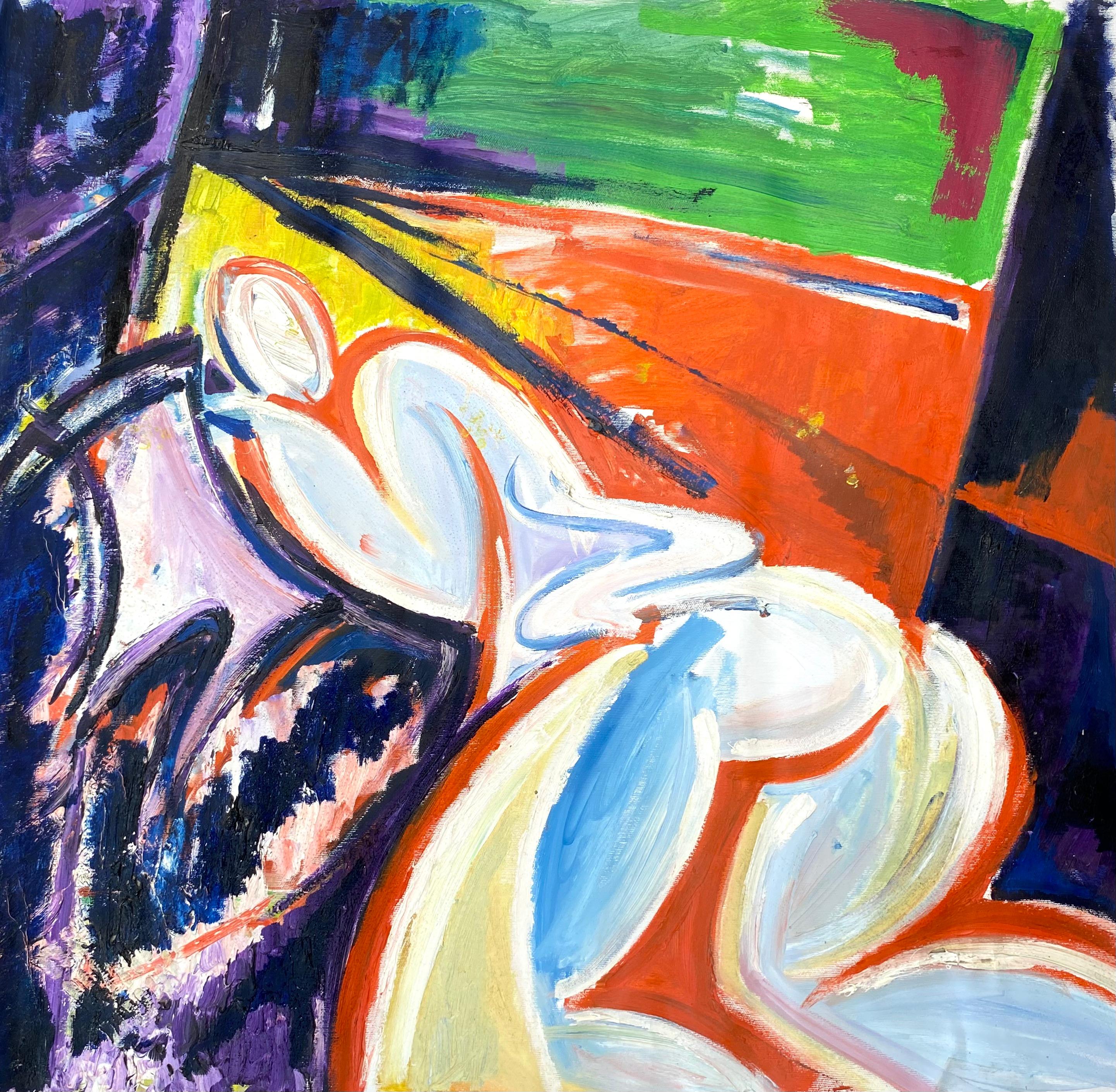 Igor Volkov-Tkachinskiy Nude Painting – "Nackt liegend"