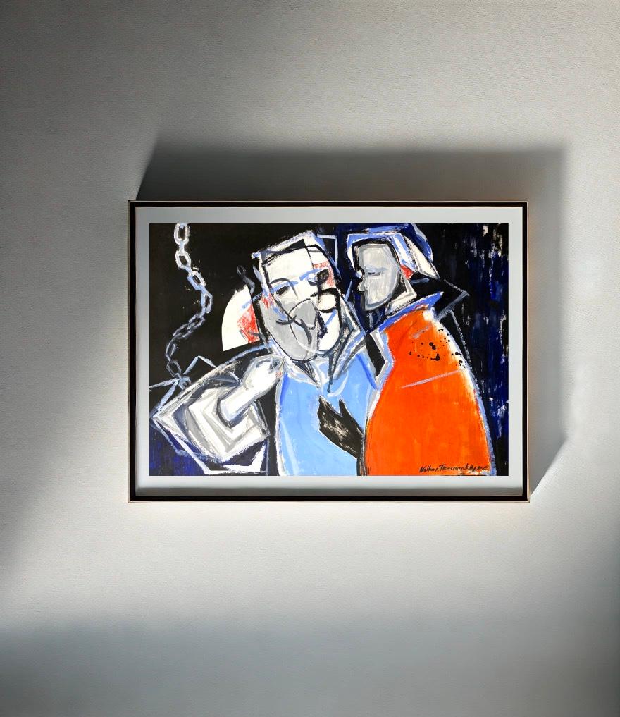 Ihor Volkov-Tkachynskyi reinterpreta l'eredità di El Greco, decostruendo il suo immaginario classico per creare una visione dinamica e contemporanea. In questo lavoro, l'artista rompe la composizione tradizionale, permettendo alle strutture