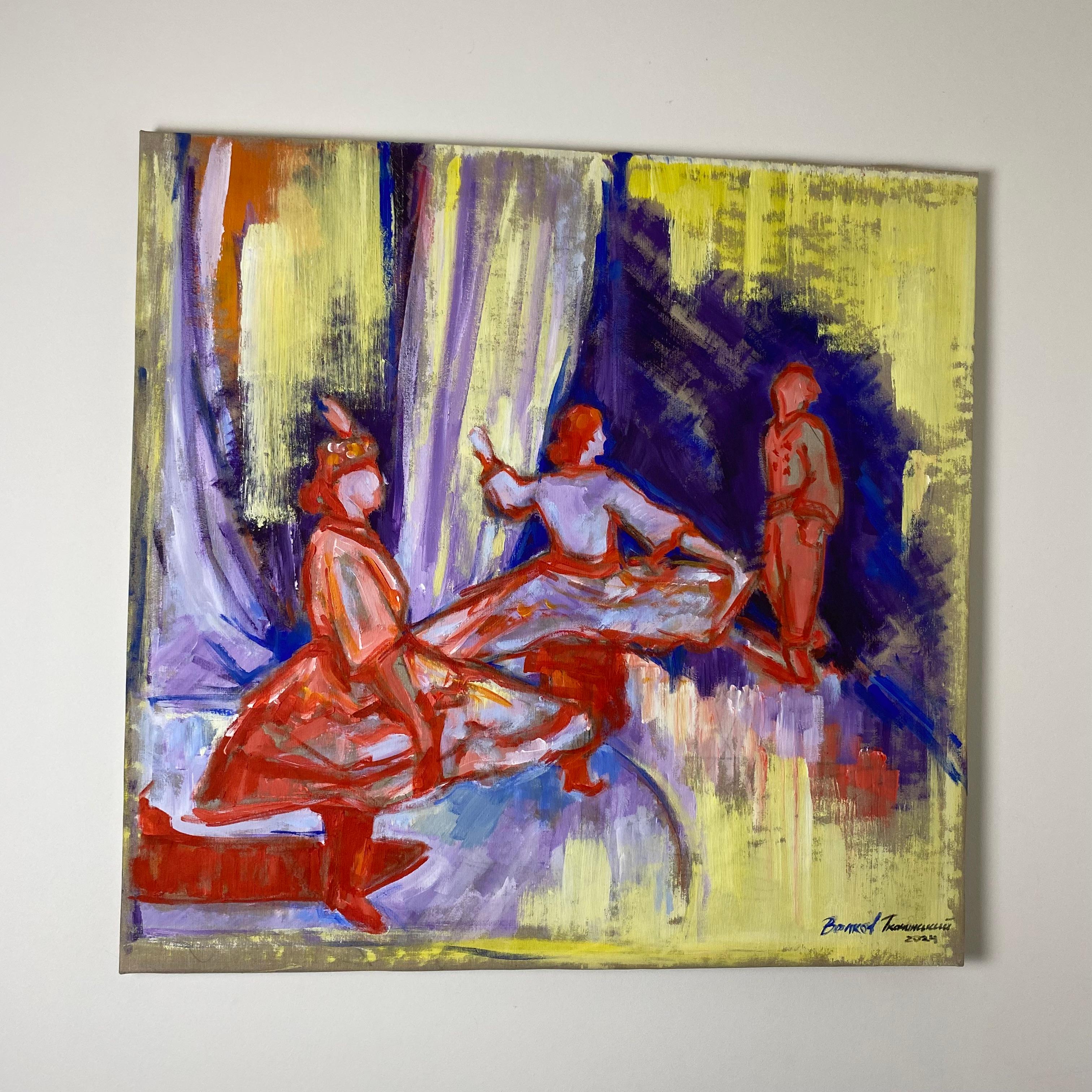 Madre che balla - Painting Astratto di Igor Volkov-Tkachinskiy