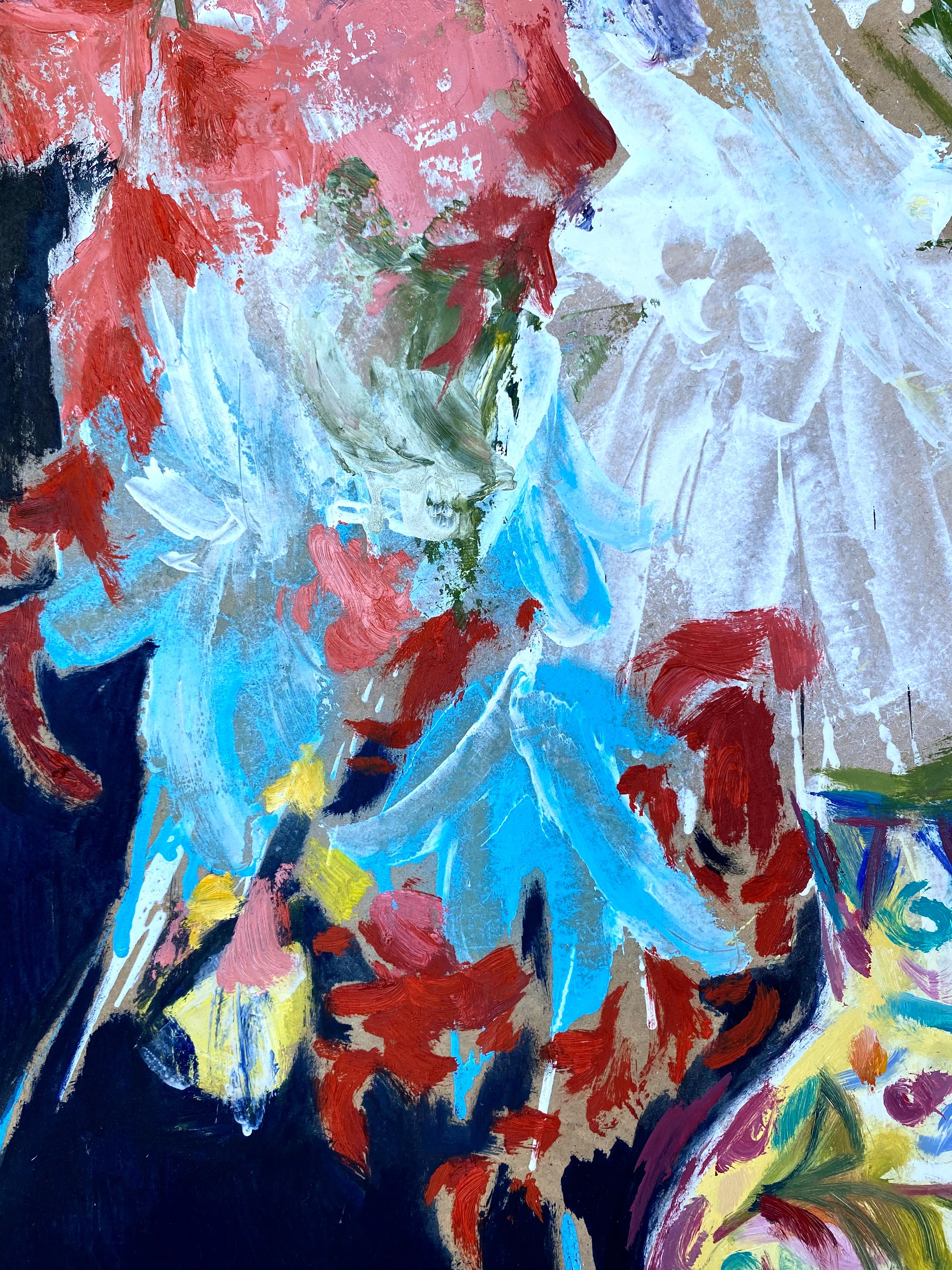 La serie di fiori mostra un motivo classico con una sottile attenzione al movimento e al ritmo della flora, con l'aiuto della pittura, della visione astratta e della grafia espressiva dell'artista. Ispirandosi alla filosofia orientale, ai principi