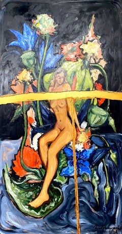 "Nude Anna in The Flowers Kintsugi restored"