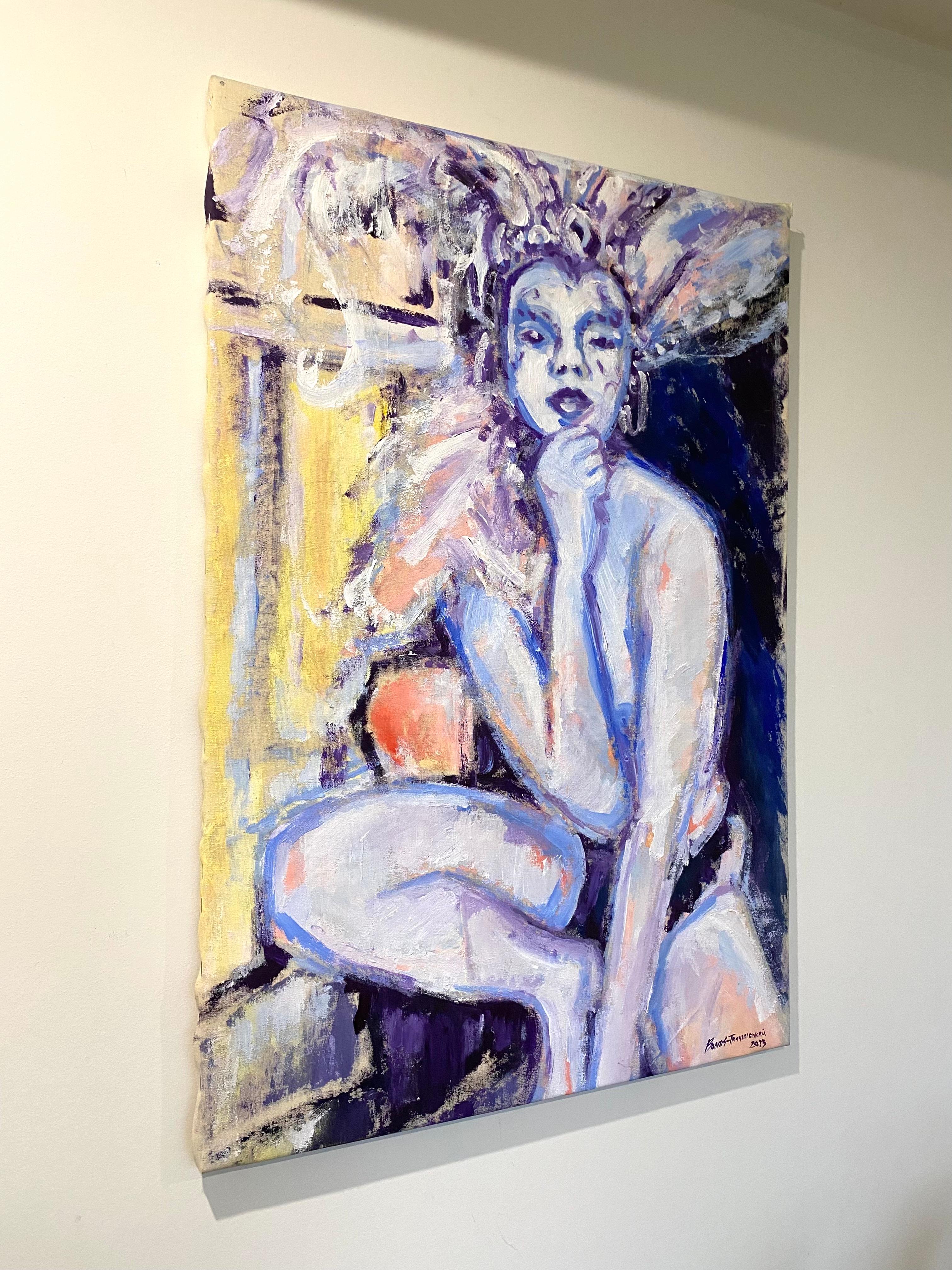 „Akt mit Maske“ – Painting von Igor Volkov-Tkachinskiy