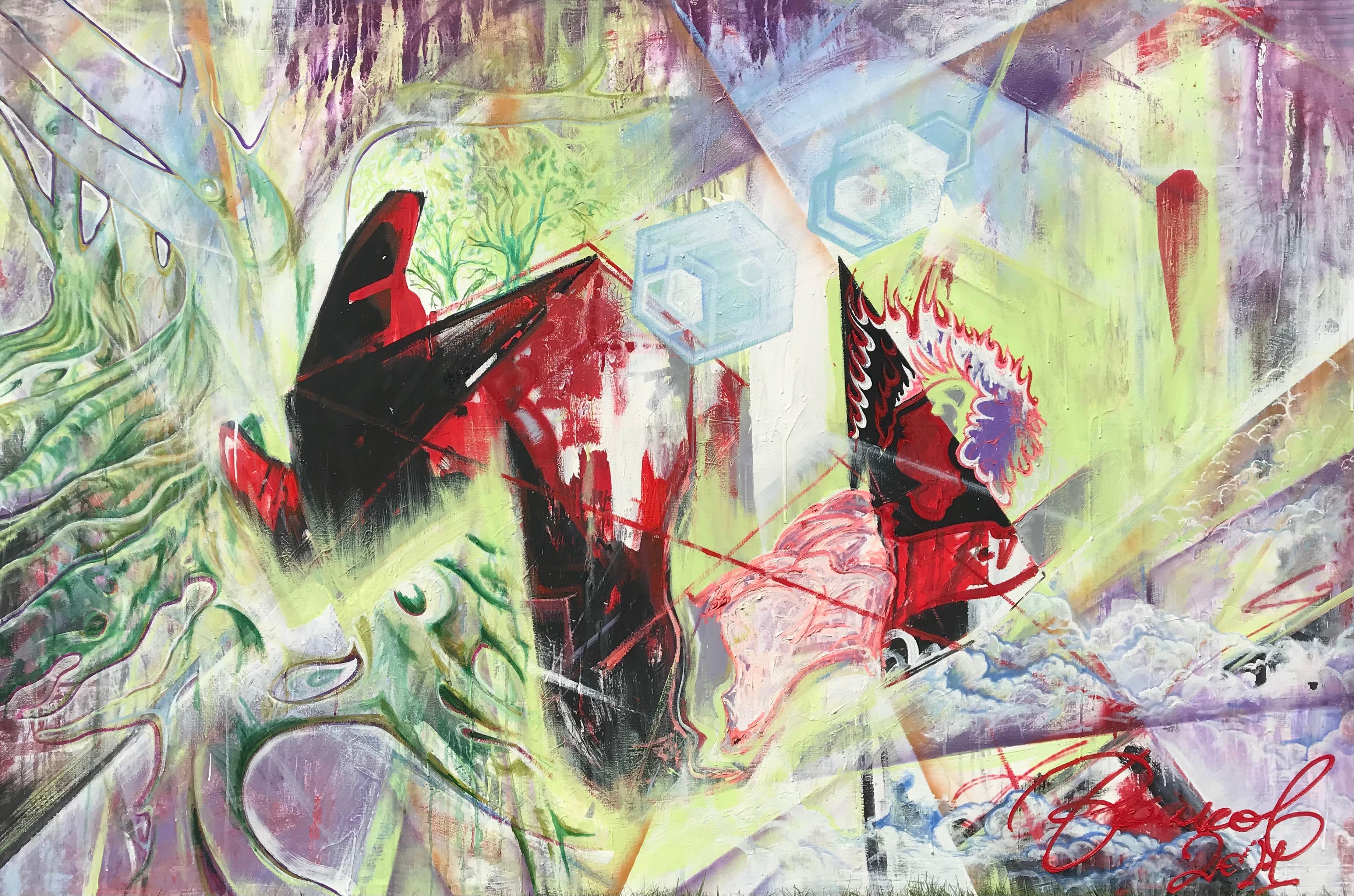 Igor Volkov-Tkachinskiy Abstract Painting - "Quantum jump"