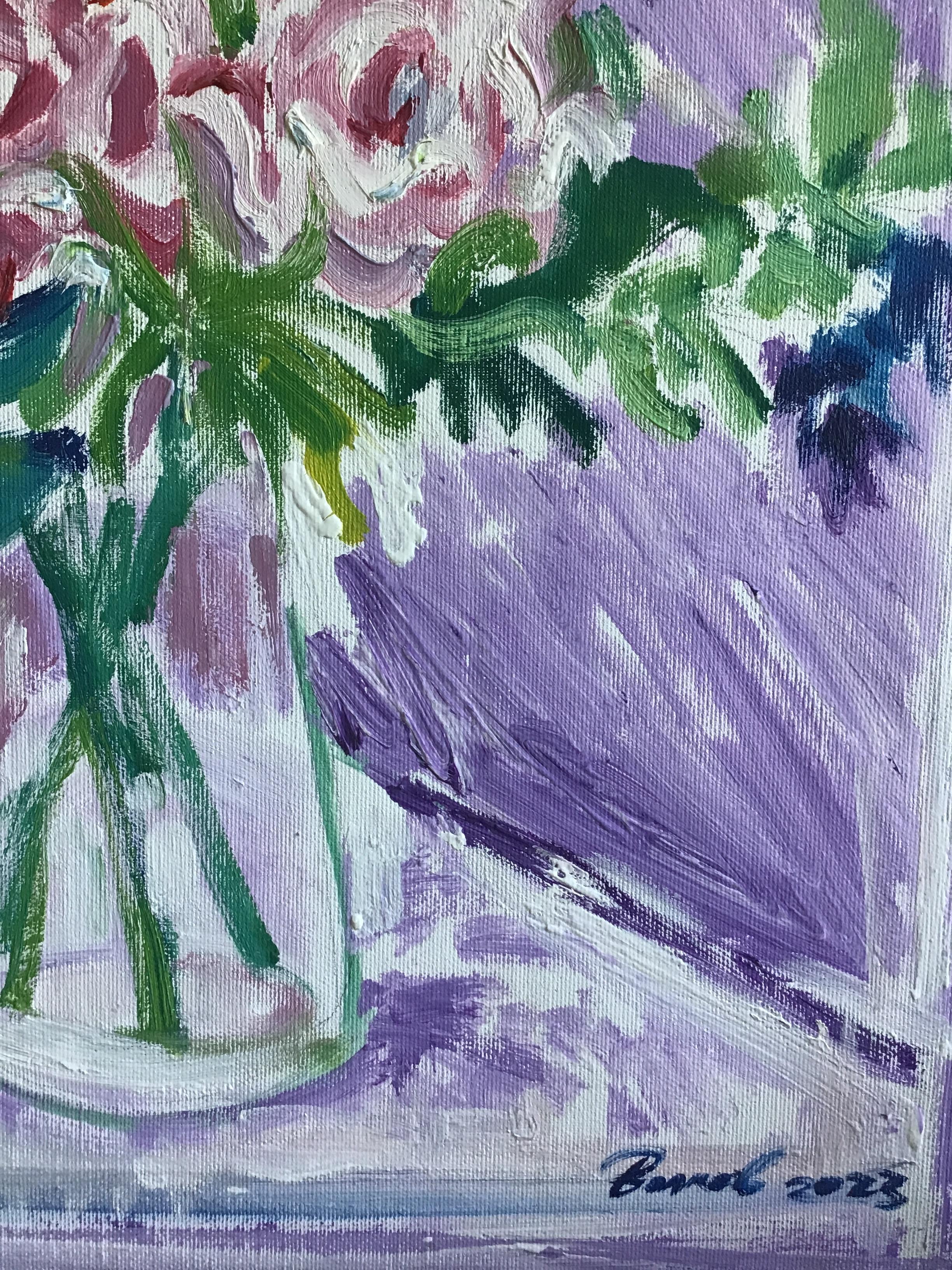 Roses in the vase For Sale 1