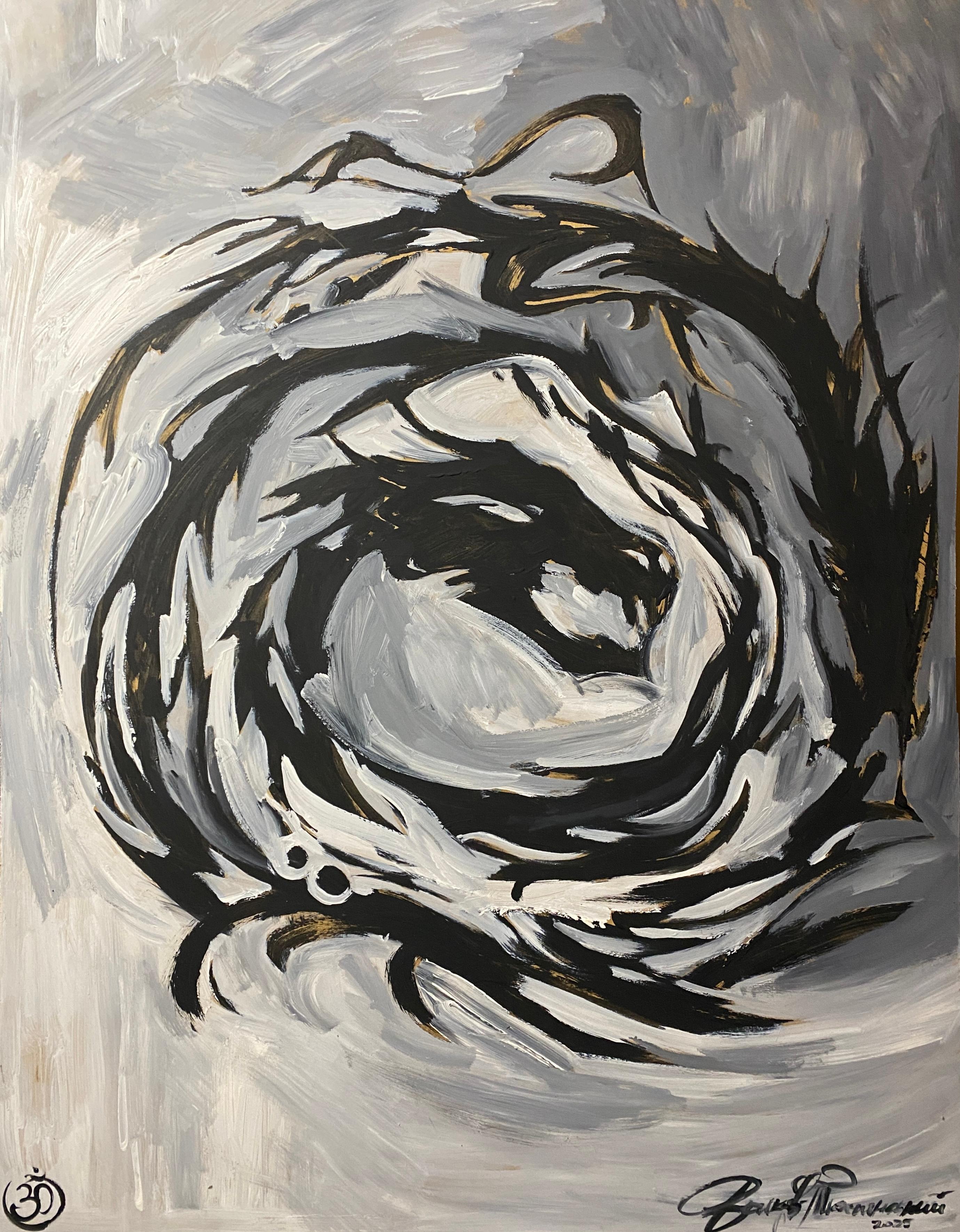 Igor Volkov-Tkachinskiy Figurative Painting – "Spiraldrache"