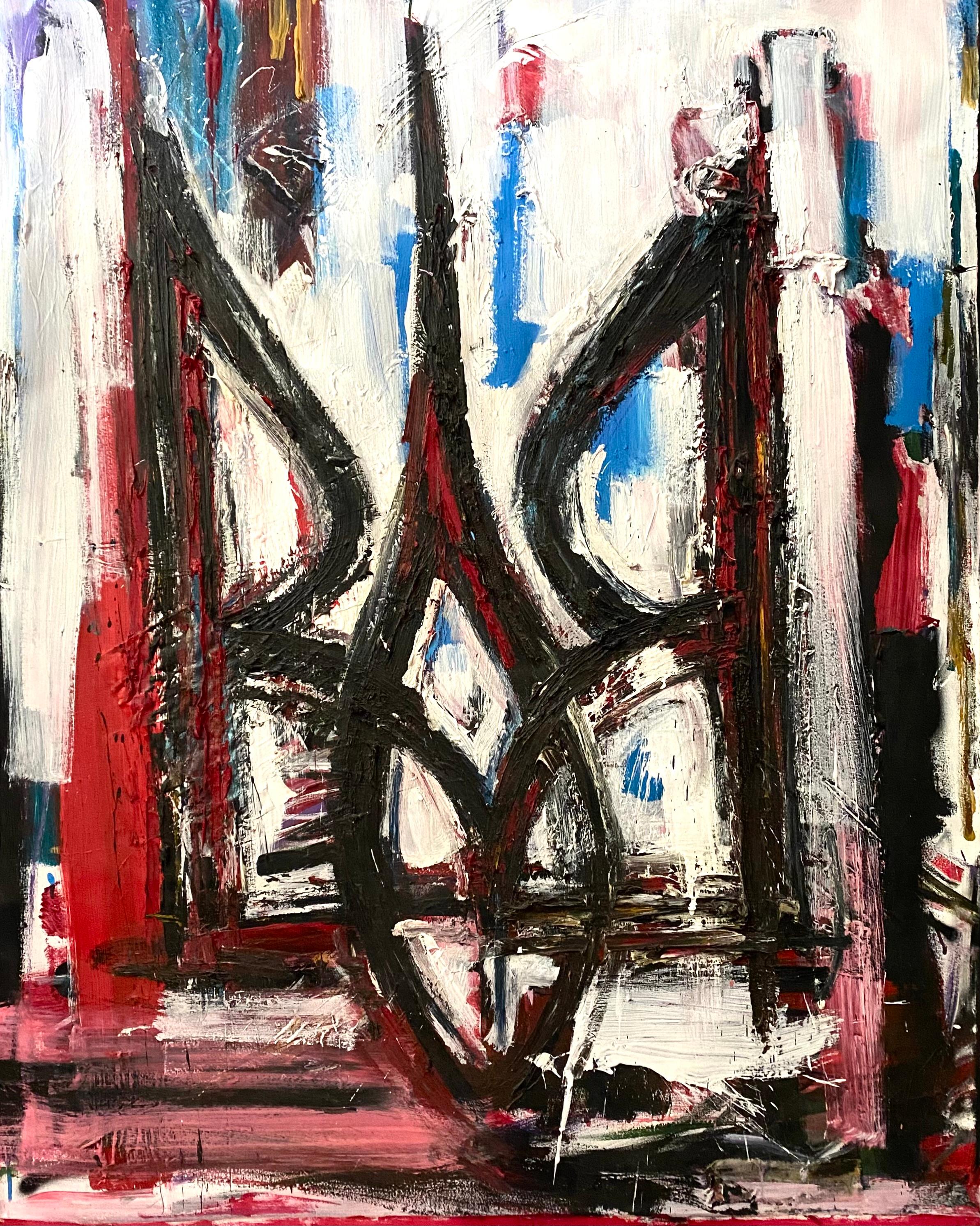 Igor Volkov-Tkachinskiy Abstract Painting - "Trident"
