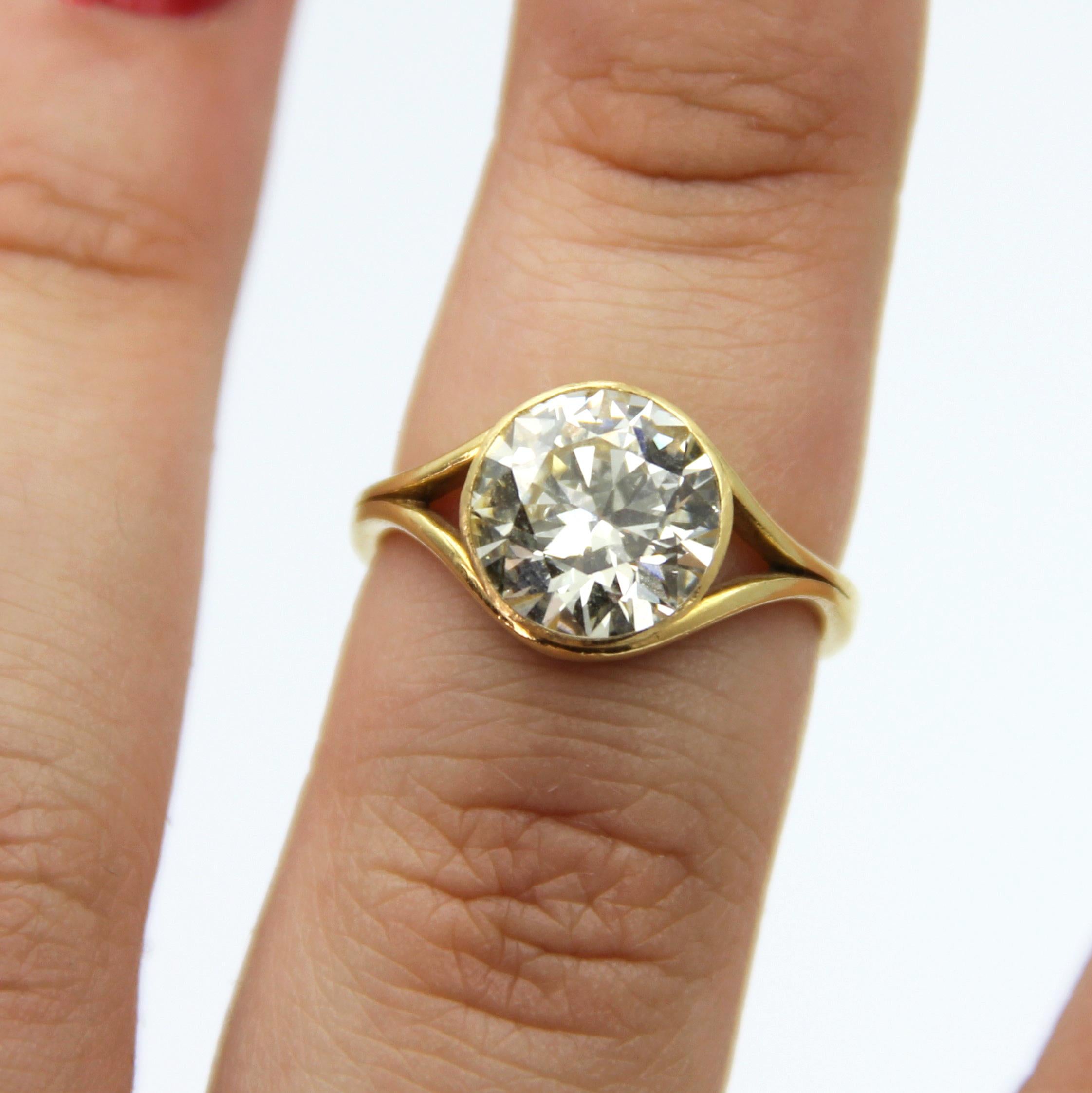 IGSL Certified 3.64 Carat Diamond Bridal Ring For Sale 1