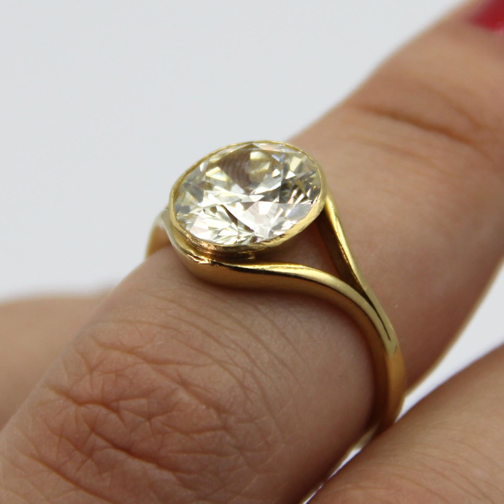 IGSL Certified 3.64 Carat Diamond Bridal Ring For Sale 3