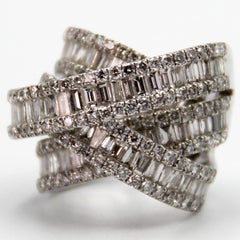 IGSL Certified 5.26 Carat Diamond Spiral Ring