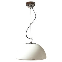 iGuzzini Hanging Lamp Model 3072 in White Acrylic 1970s Iconic Space Age Design