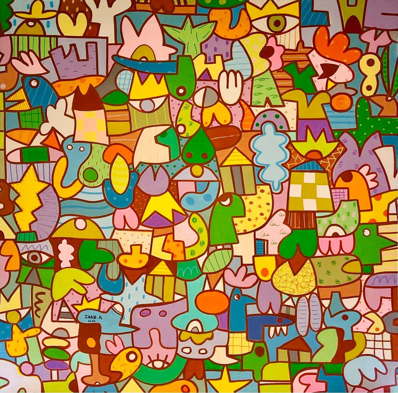 Abstract Painting di Ihab Ahmad - La danza del mondo