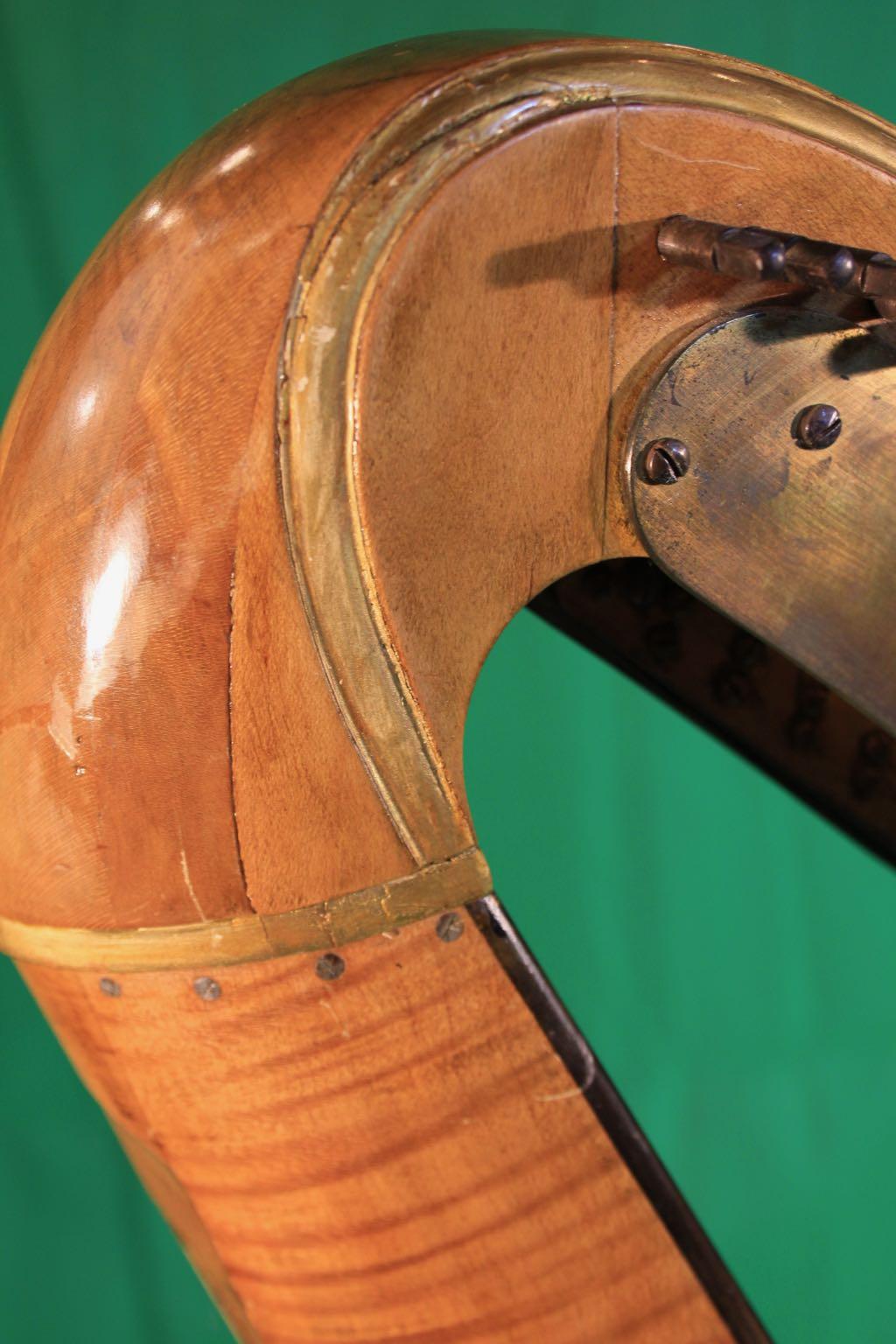19th Century Regency Gilt Wood and Maple English Harp I&I Erat In Fair Condition In Roma, RM