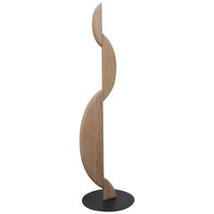 Noviembre II Standing Sculpture inspired in Brancusi, Solid Wood, Joel Escalona